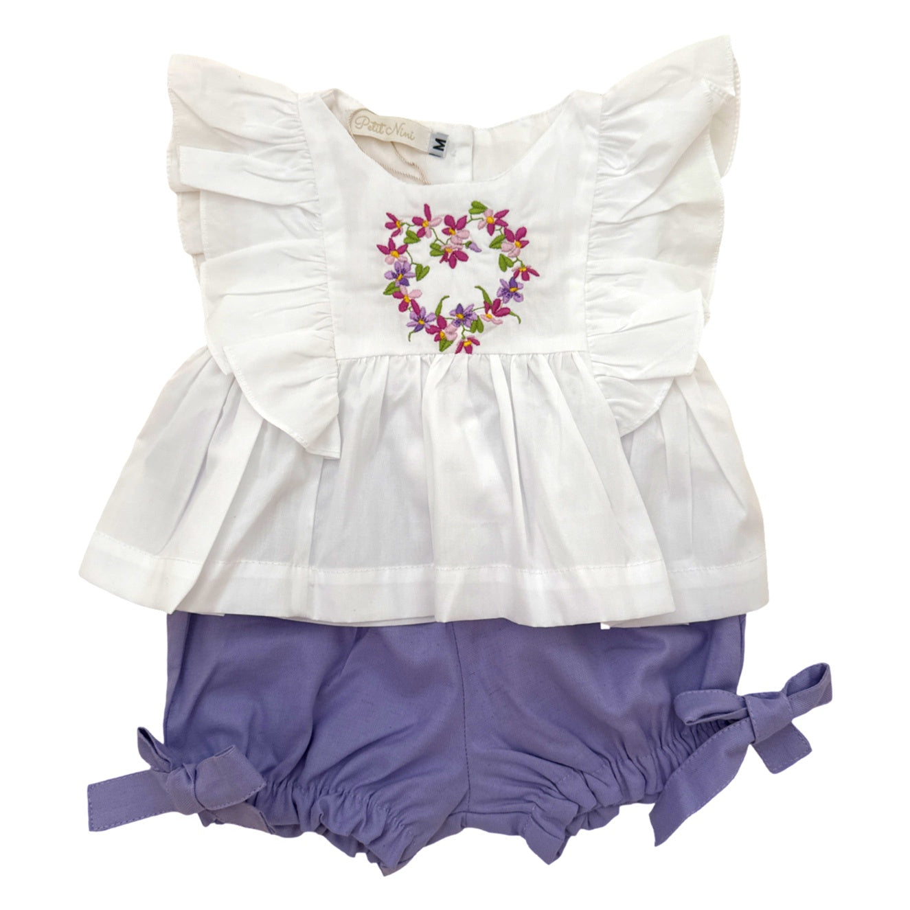 Conjunto Bata Floral e Shorts Lilás — foto 1