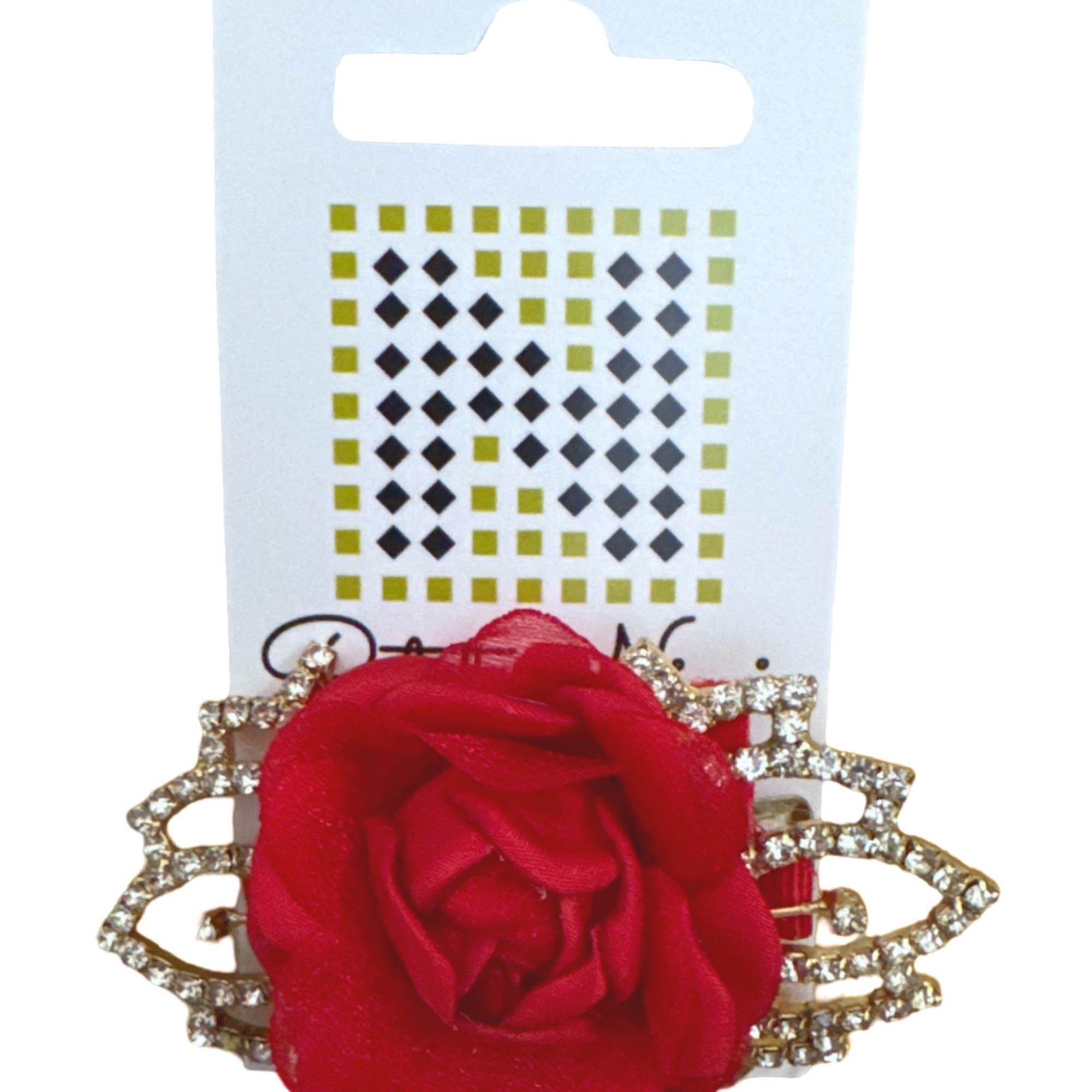 Laço Flor Strass Vermelho — foto 1