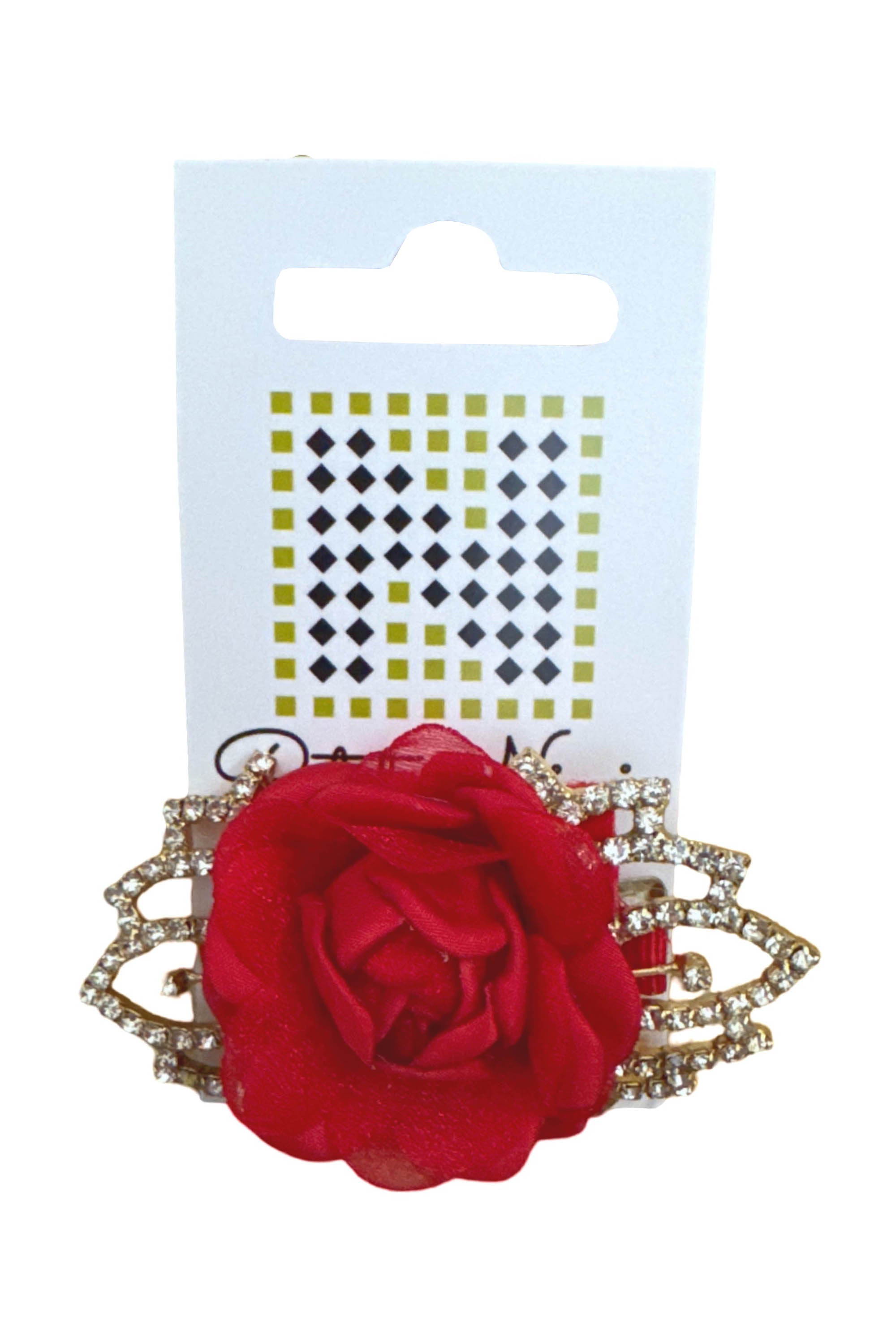 Laço Flor Strass Vermelho — foto 1