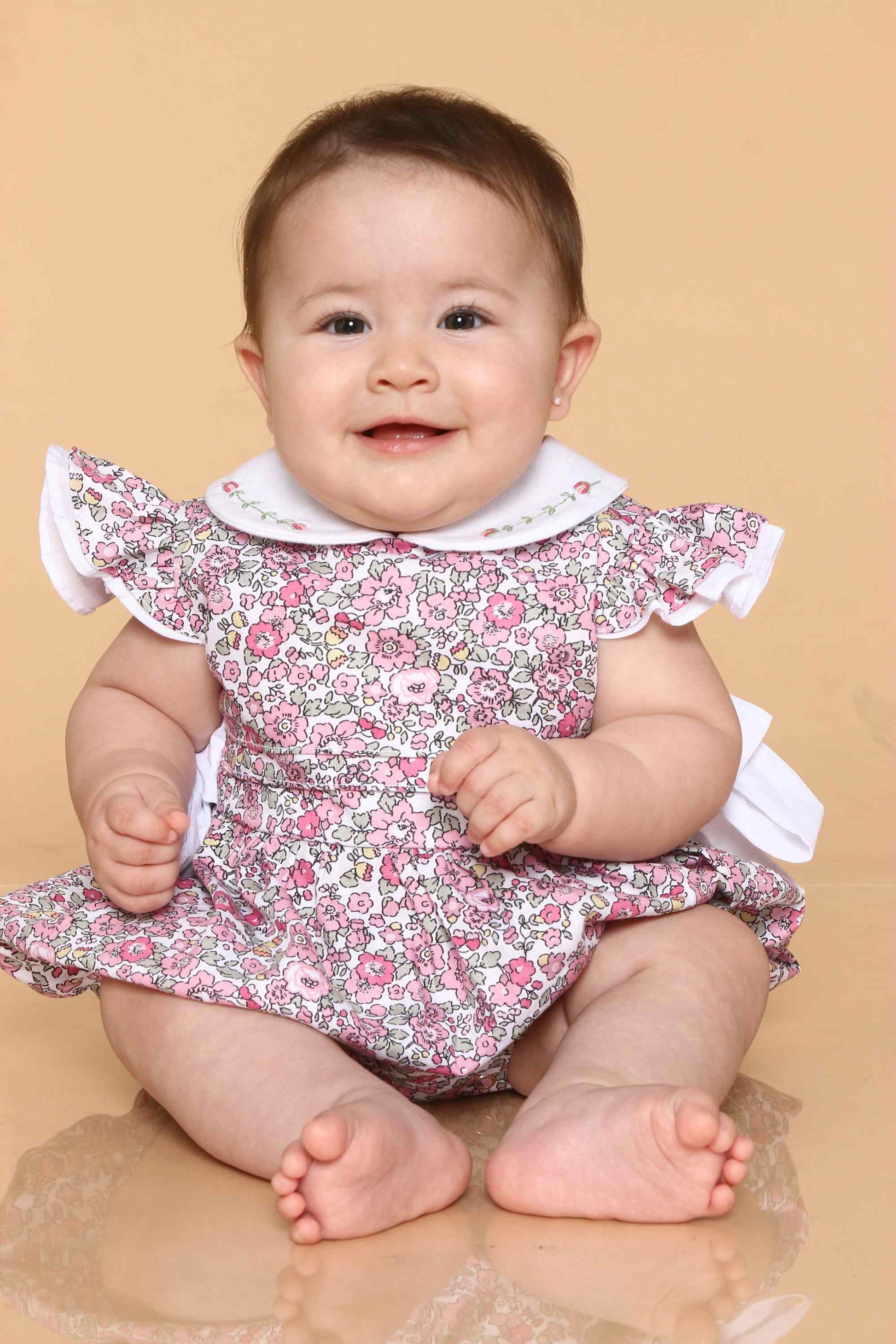 Romper Bebê Menina Floral Rosa — foto 1