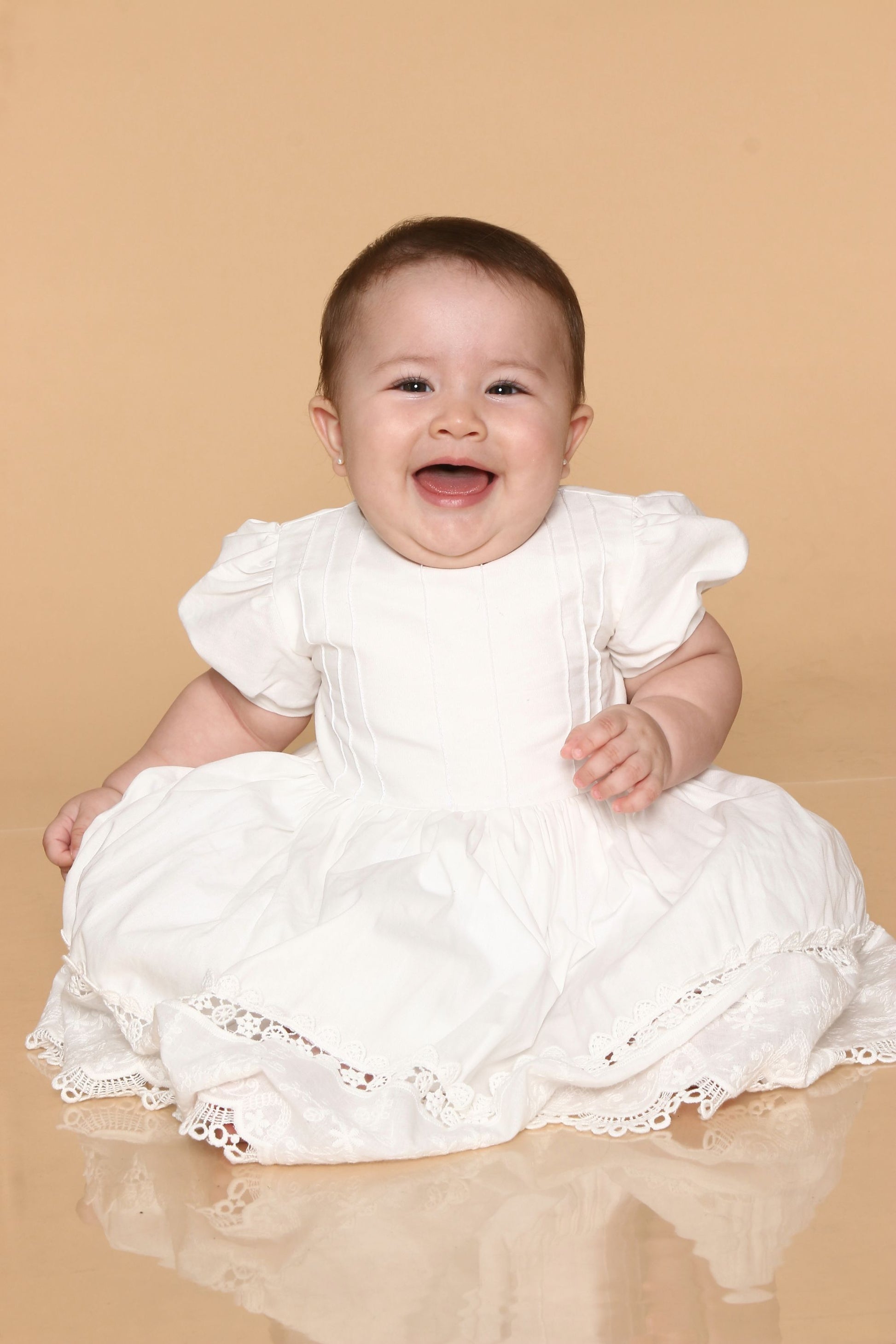Vestido Bebê Barra Renda Branco — foto 3