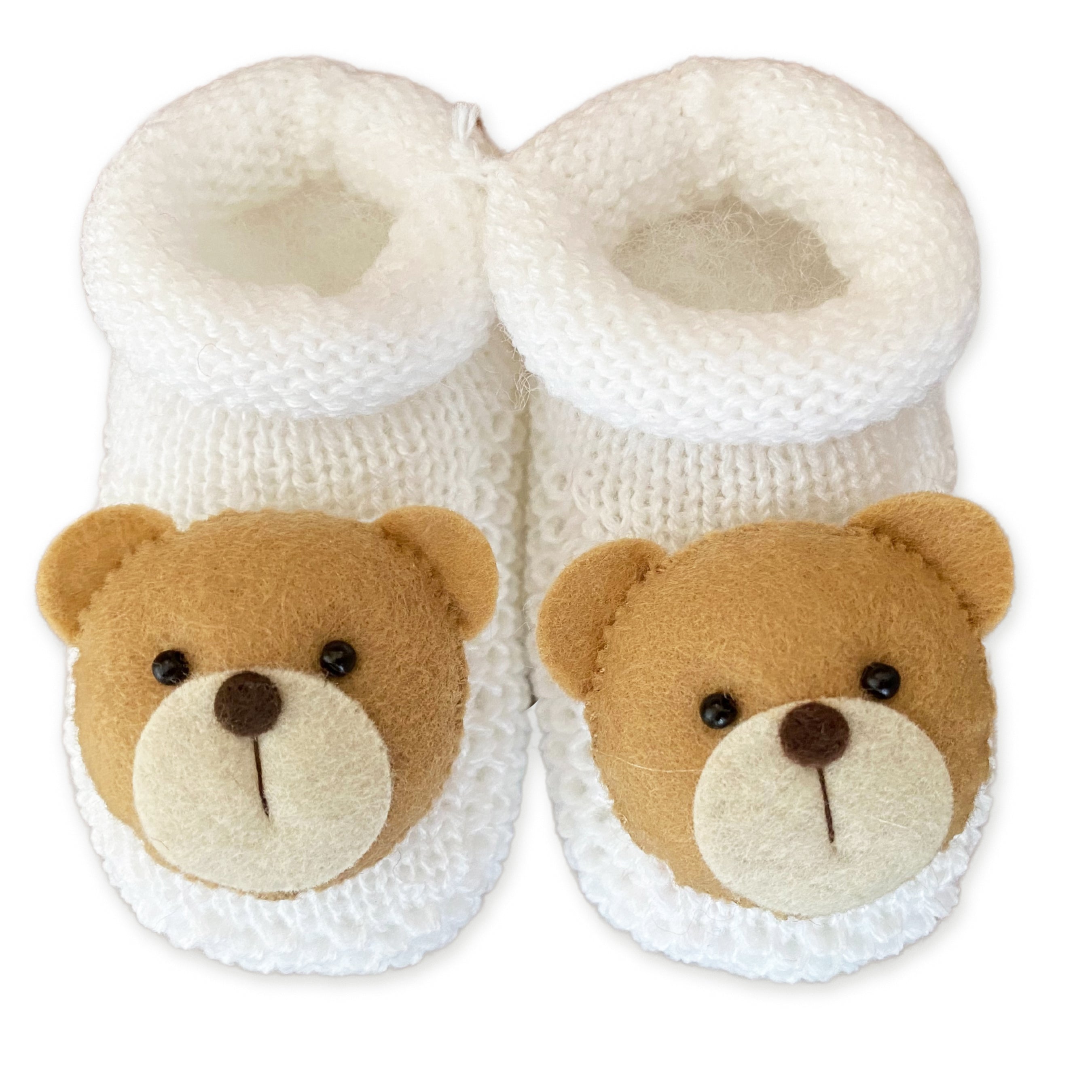 Sapatinho Bebê Urso Branco — foto 1