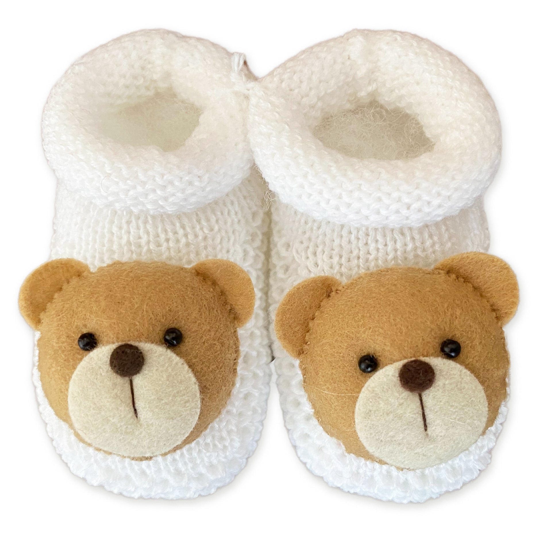 Sapatinho Bebê Urso Branco — foto 1