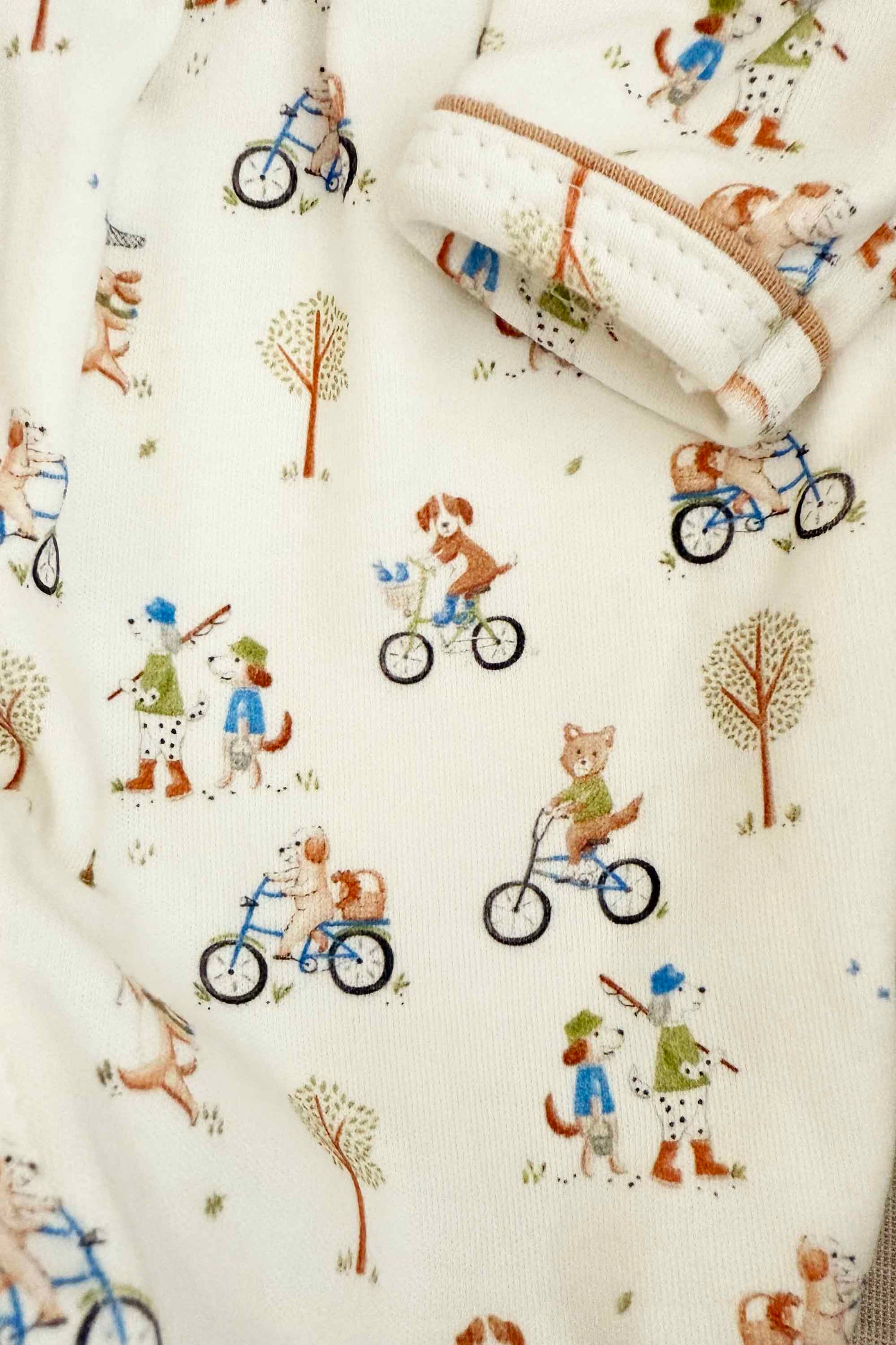 Macacão com Pezinho para Bebê em Algodão Egípcio Estampa Cachorros na Bike — foto 5