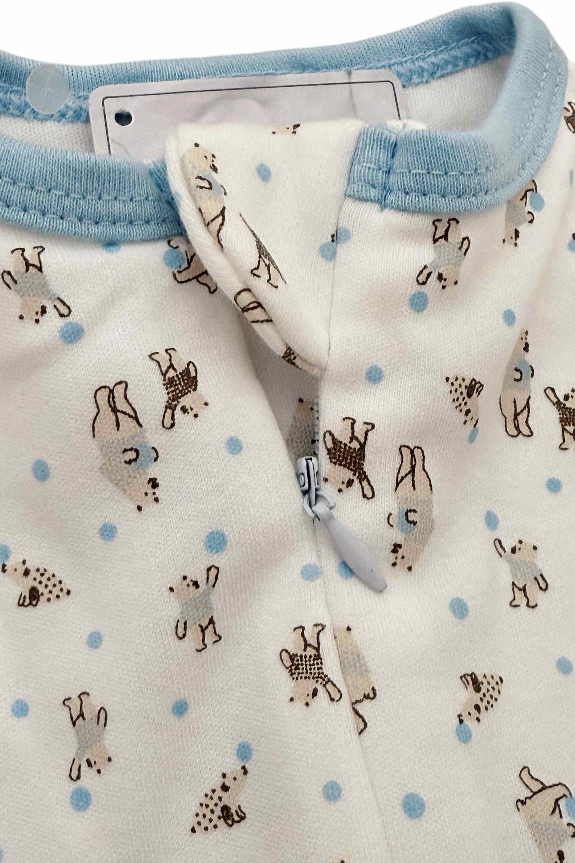 Macacão Comprido Bebê Menino com Zíper Ursinhos — foto 4