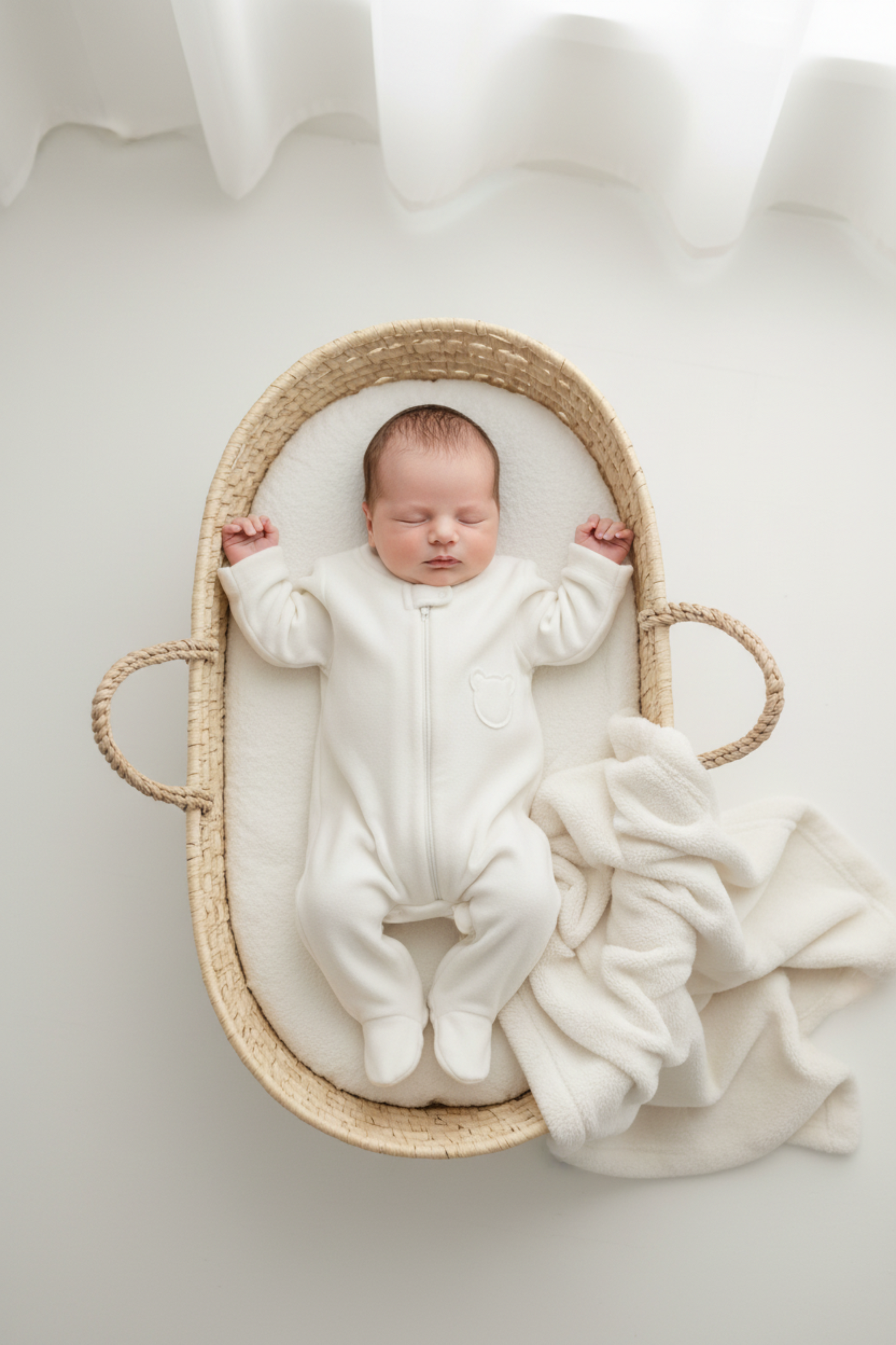 Macacão Bebê Soft Unissex Off White com Detalhe Urso — foto 2