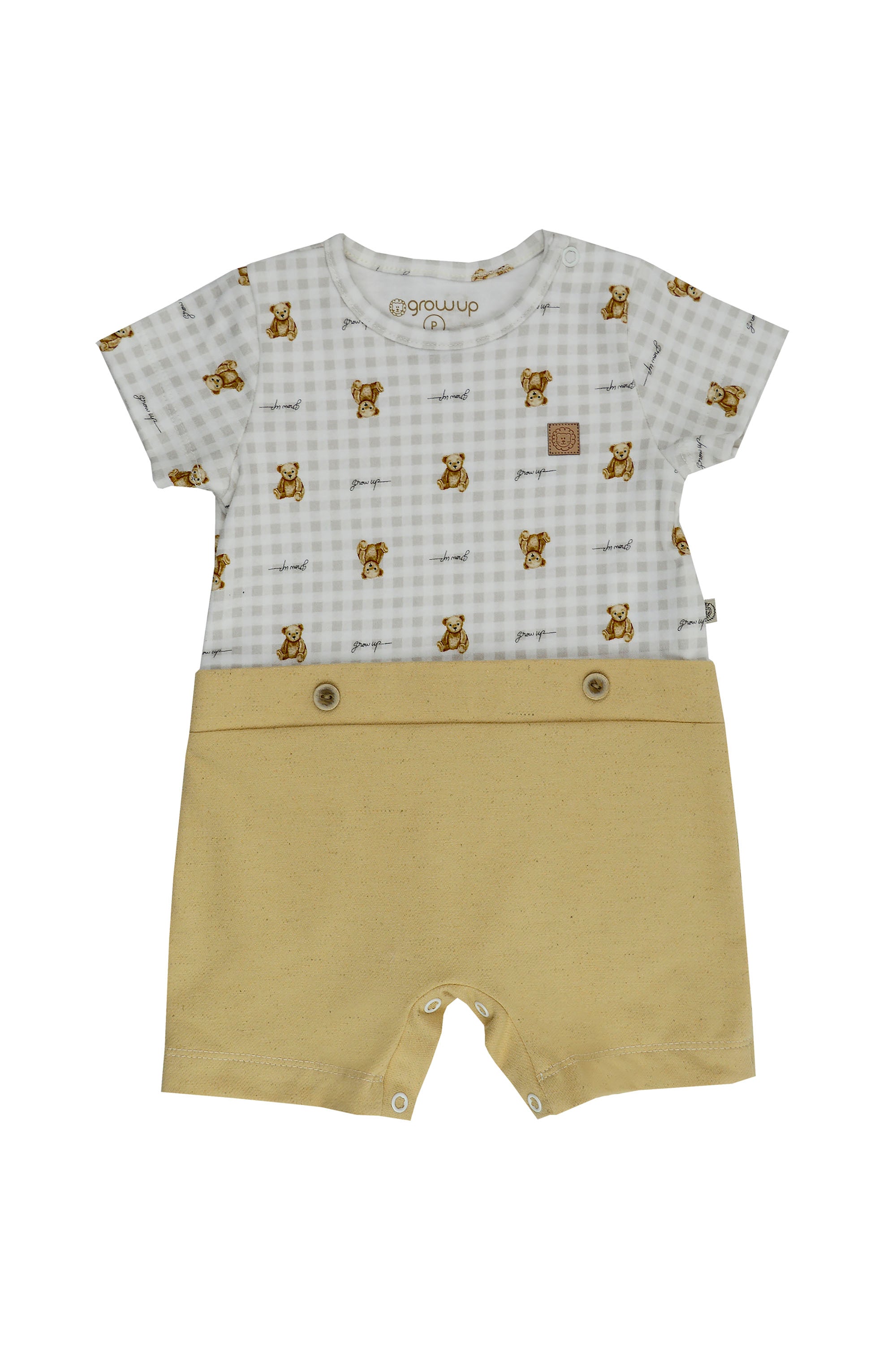 Macacão Curto Bebê Menino Estampa Urso — foto 2