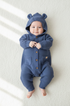 Macacão para Bebê em Tricot Azul — foto 1