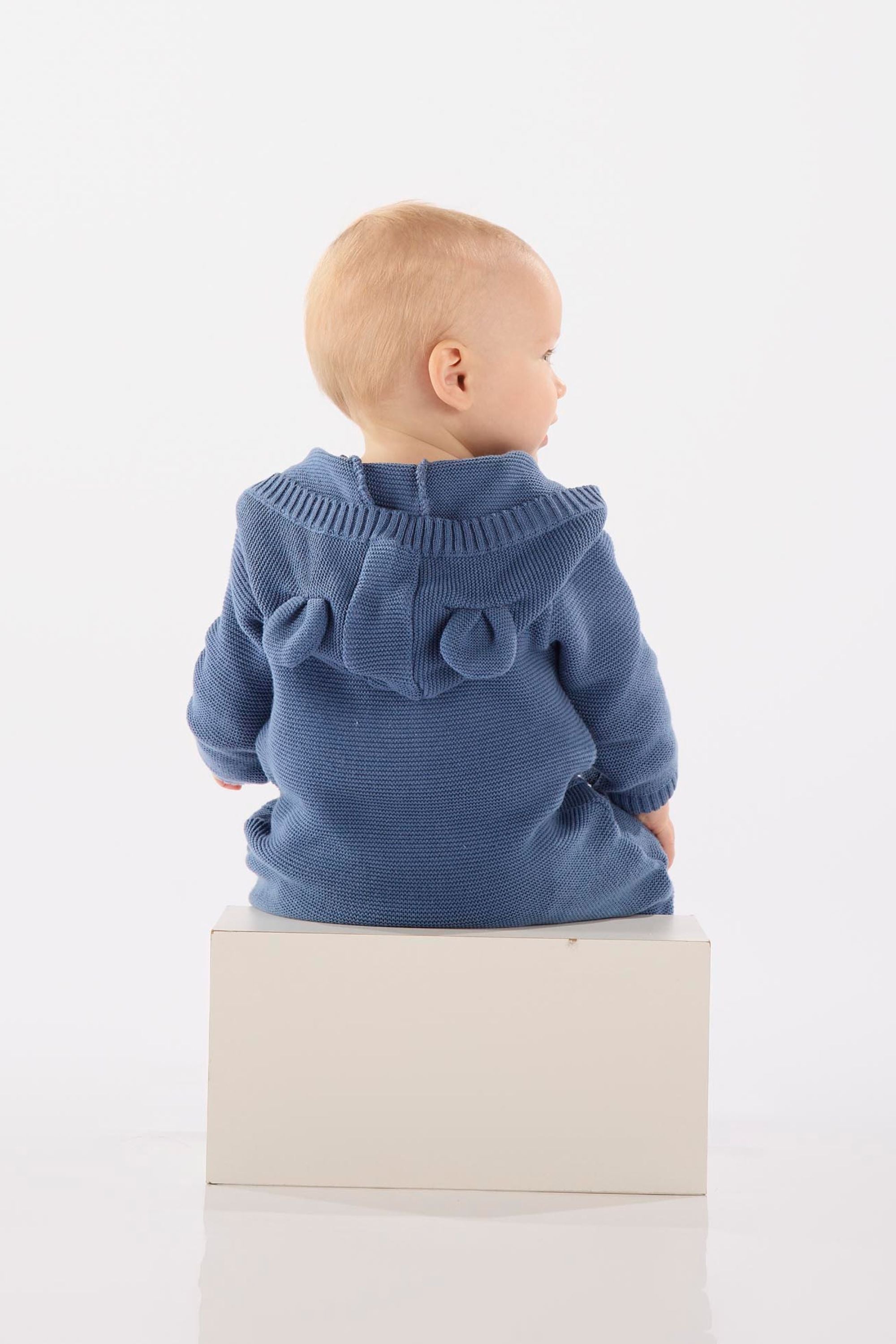 Macacão para Bebê em Tricot Azul — foto 2