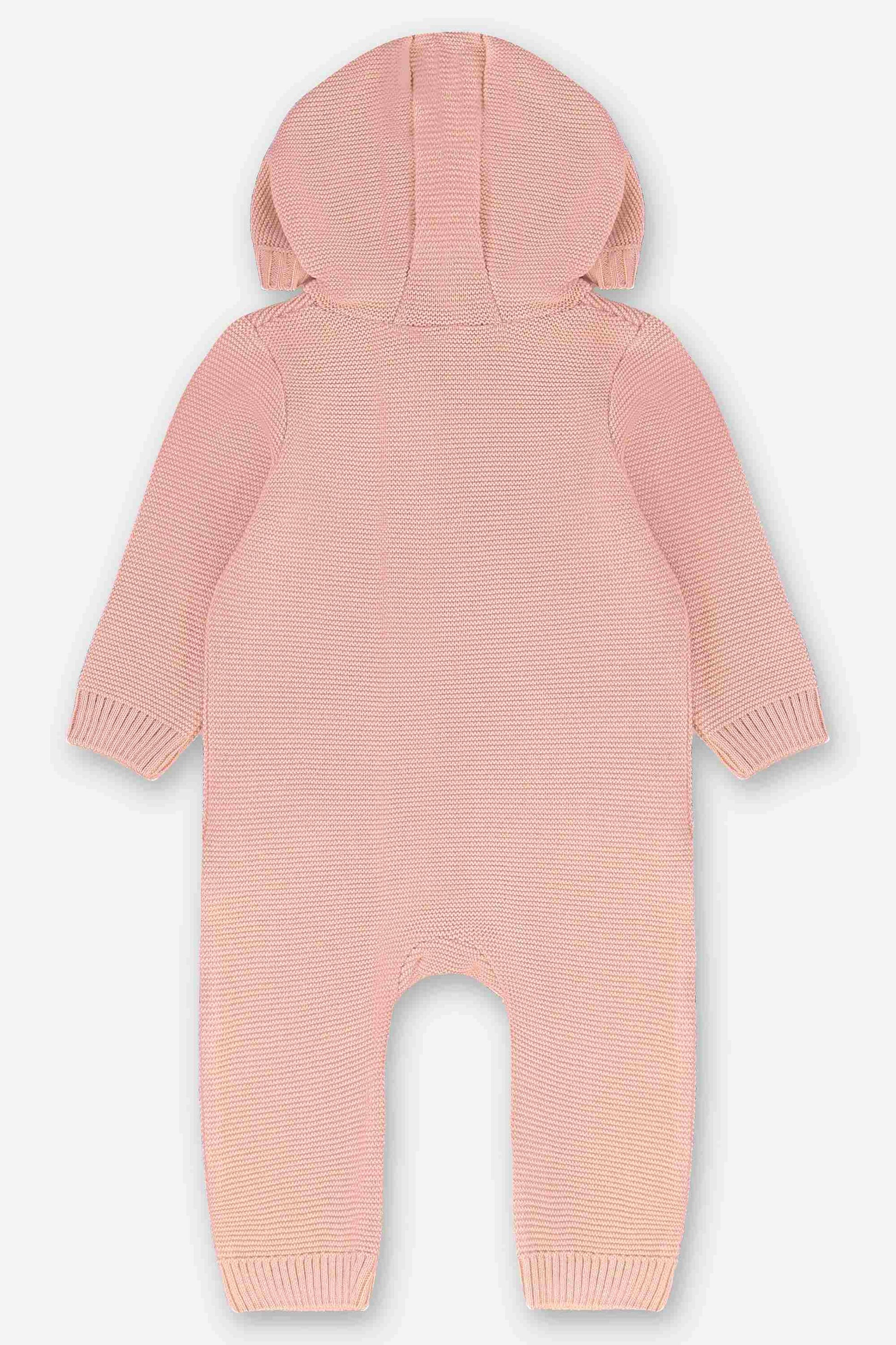 Macacão para Bebê em Tricot Rosa Antigo