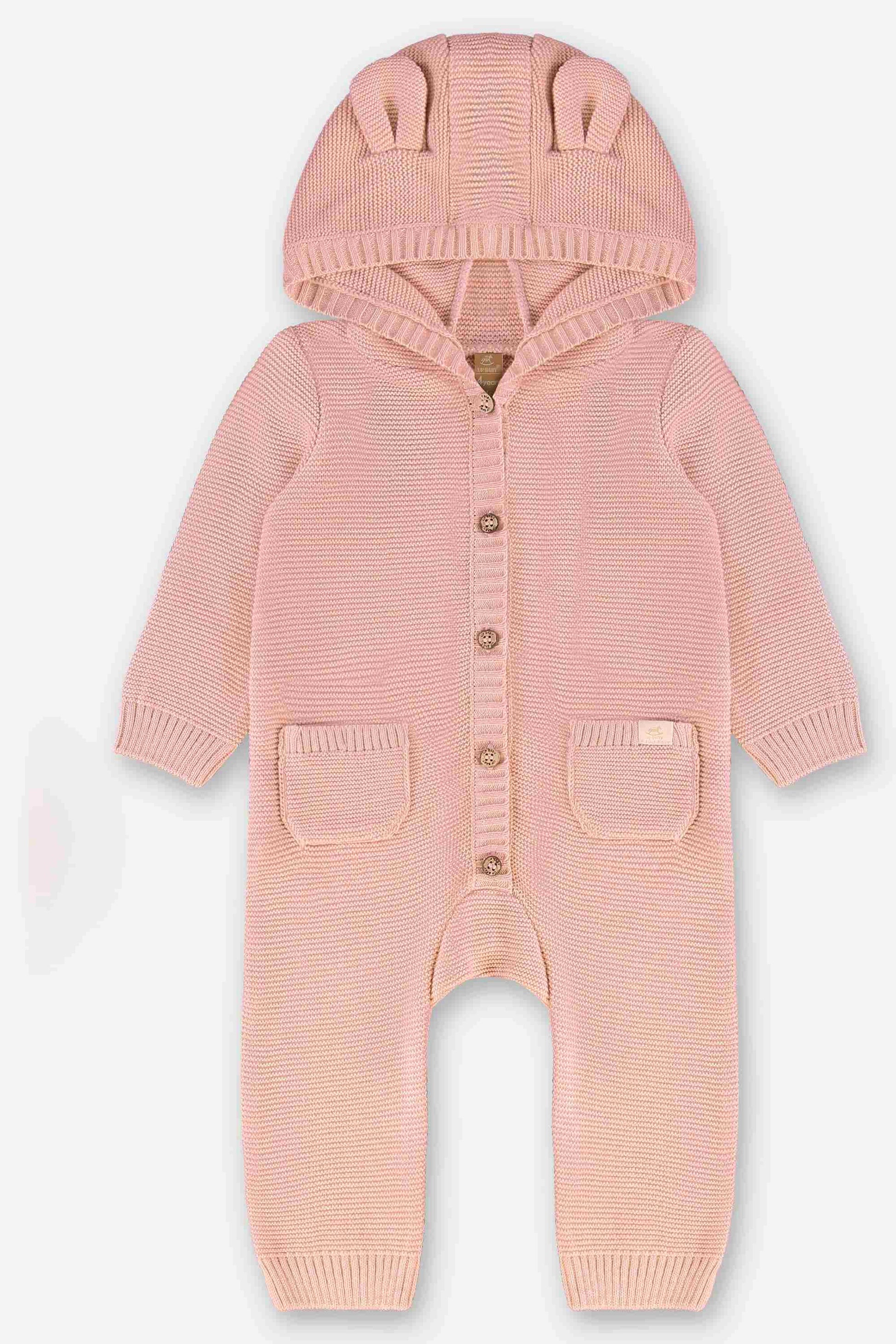 Macacão para Bebê em Tricot Rosa Antigo — foto 5