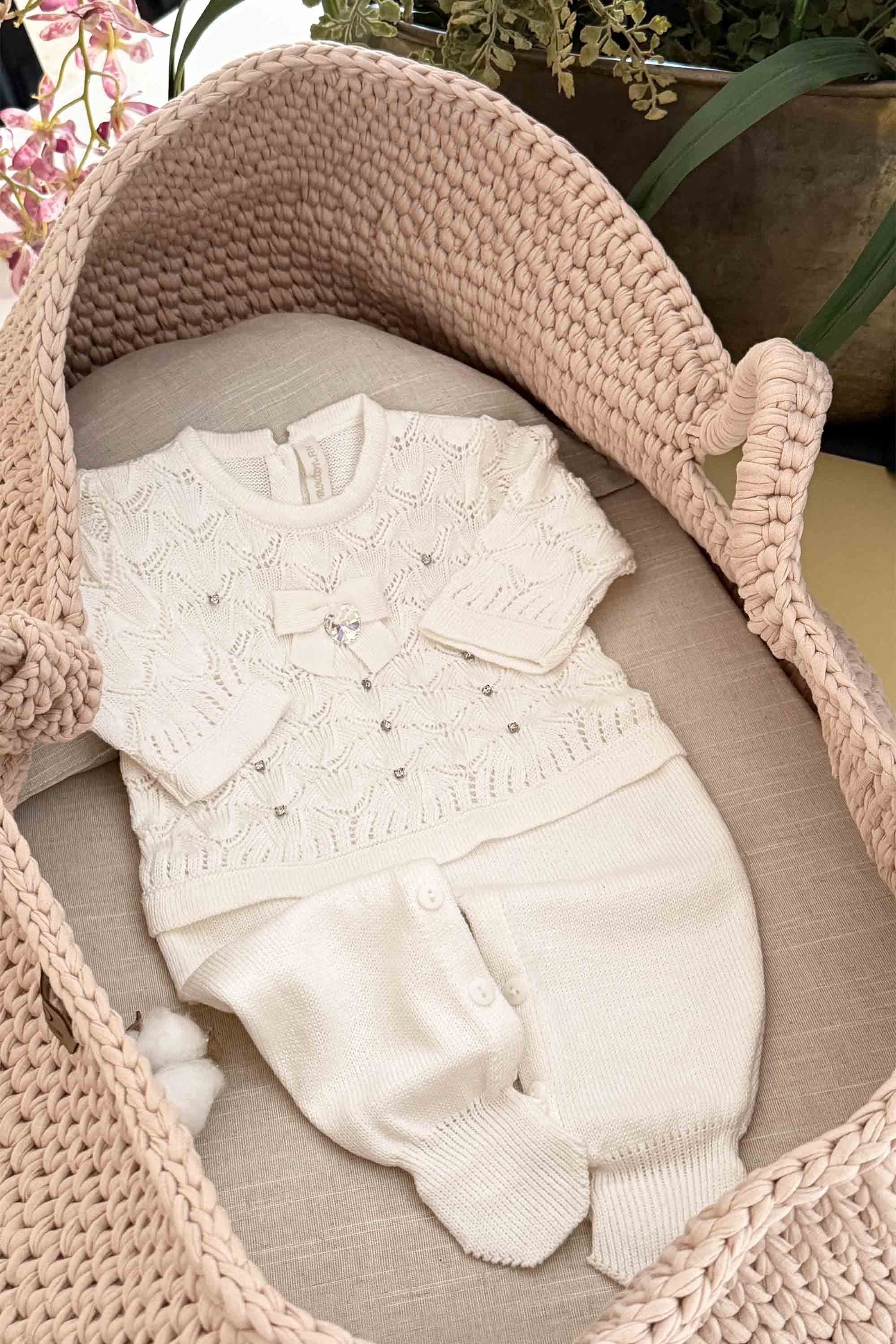 Macacão feminino para Maternidade Folhas Sofia Branco — foto 1