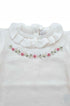 Macacão Maternidade Tricot Gola Babado Bordada Julia Off White — foto 3