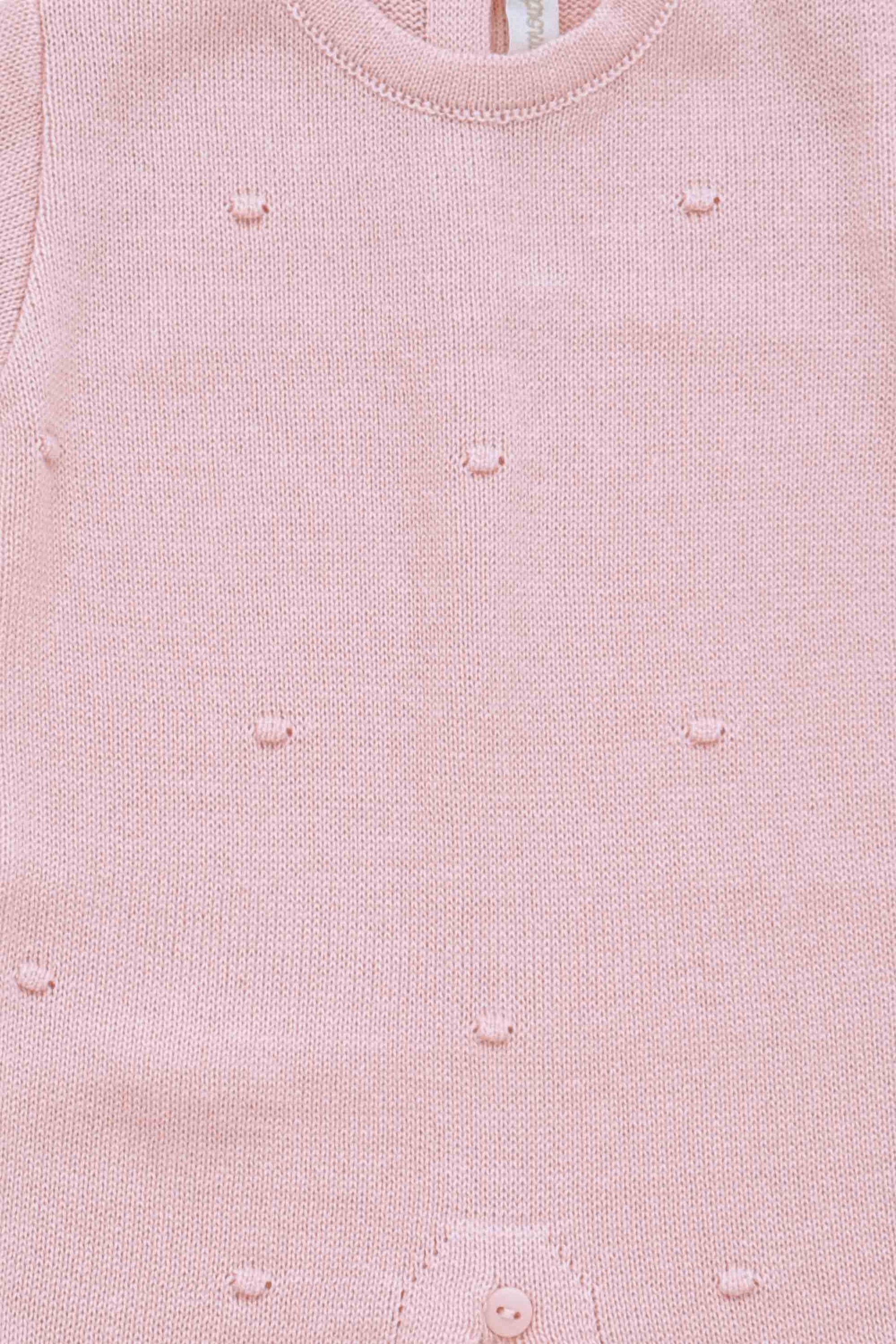 Macacão para Maternidade em Tricot Poá Rosa — foto 5