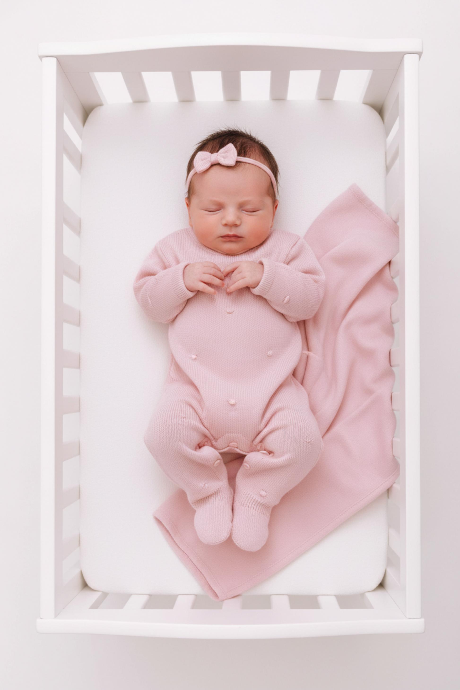 Macacão para Maternidade em Tricot Poá Rosa — foto 1