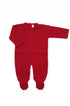 Macacão para Maternidade em Tricot Poá Vermelho — foto 1
