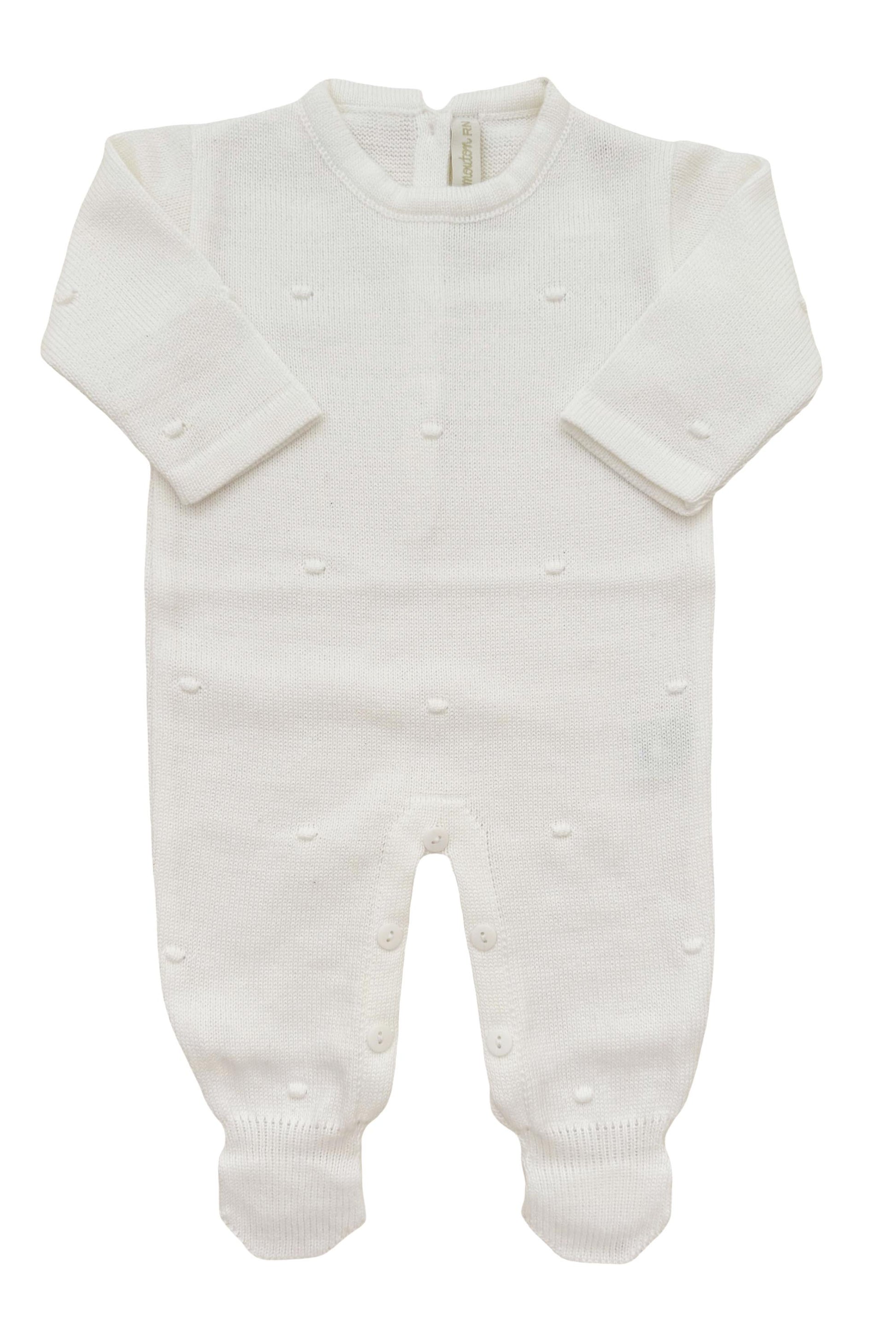 Macacão para Maternidade em Tricot Poá Branco — foto 2