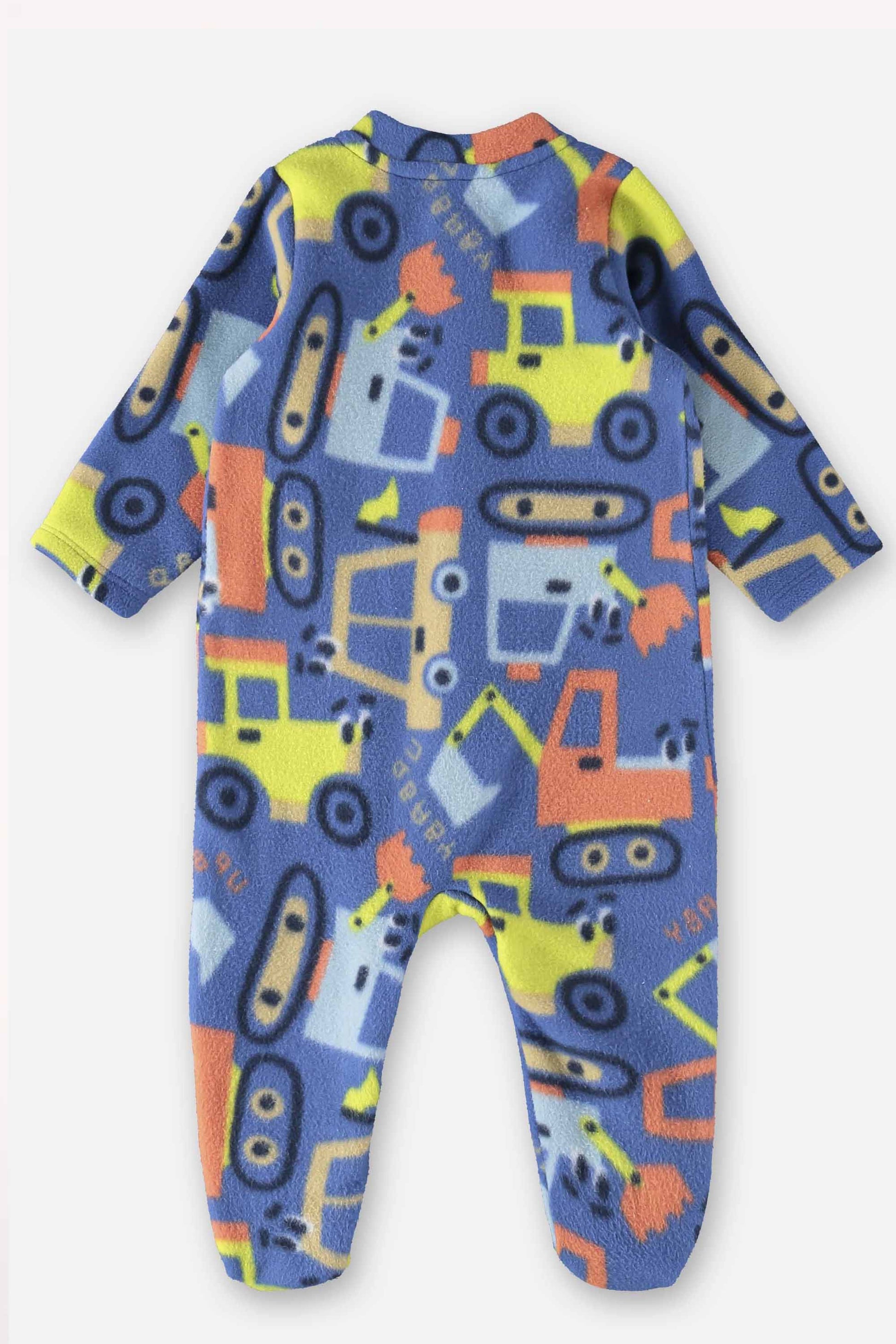 Macacão para Bebê em Soft Azul Mônaco Estampa Carros — foto 3