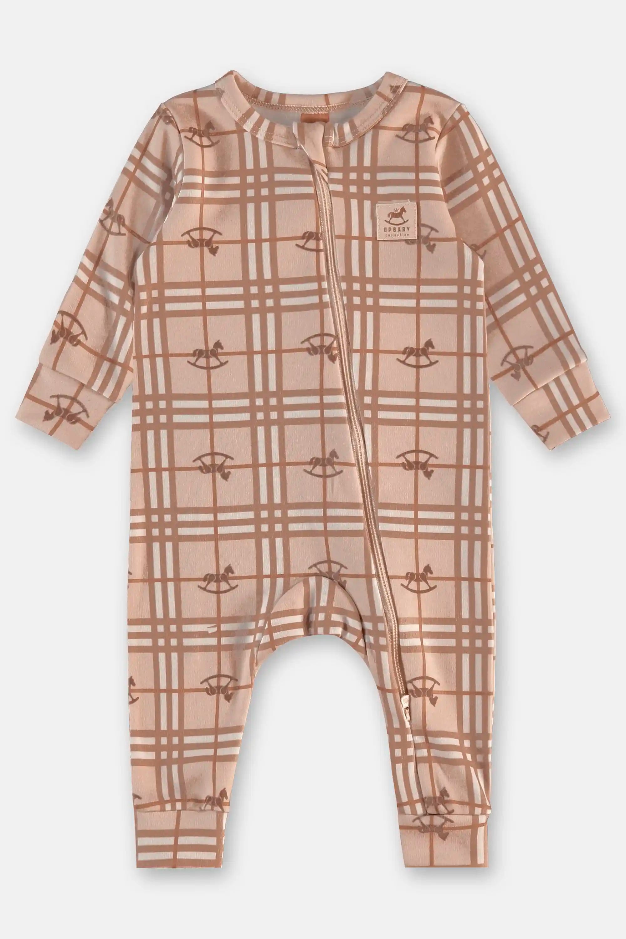 Macacão Longo de Bebê em Thermosoft Estampa Xadrez — foto 2