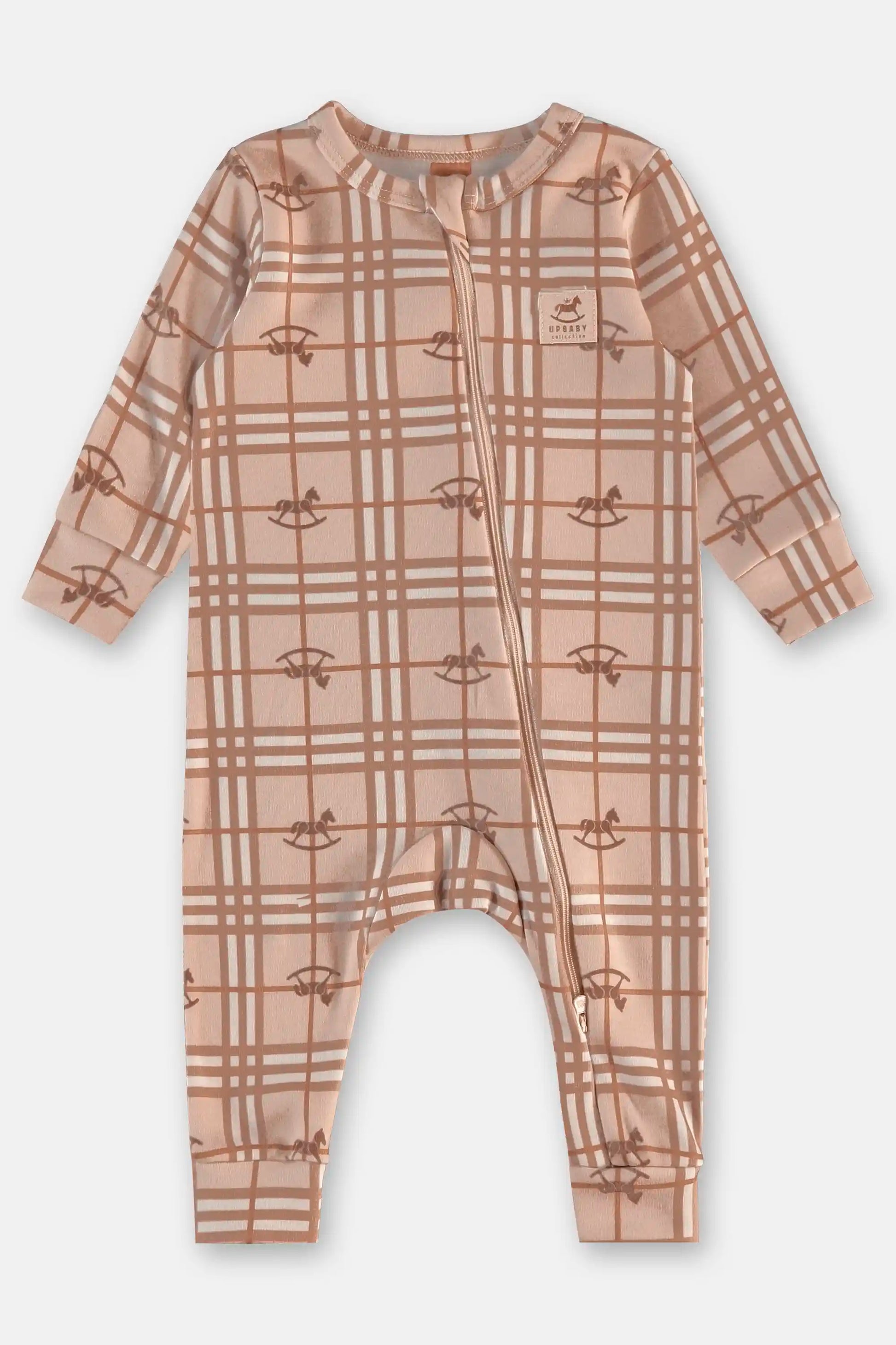 Macacão Longo de Bebê em Thermosoft Estampa Xadrez — foto 2