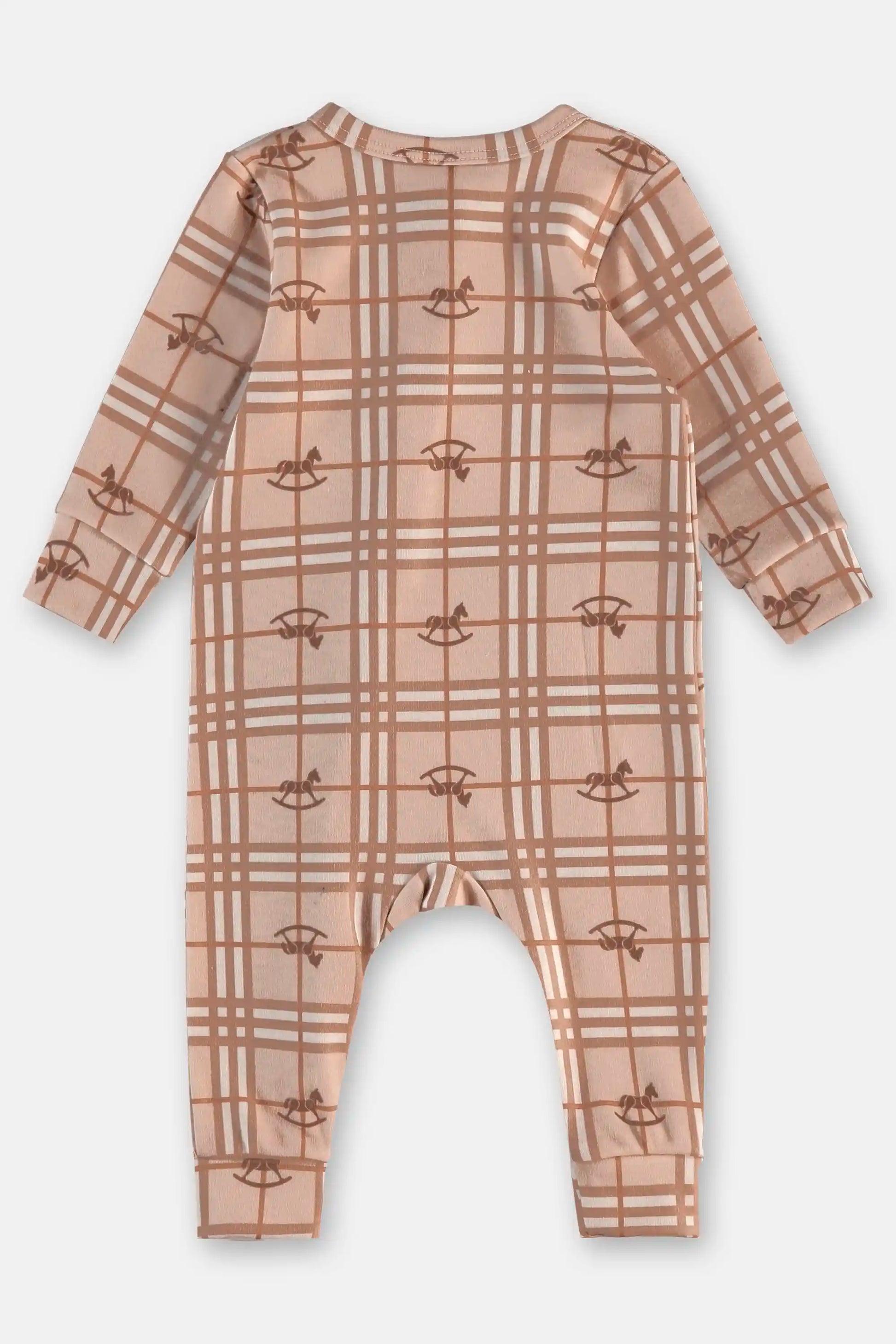 Macacão Longo de Bebê em Thermosoft Estampa Xadrez — foto 3
