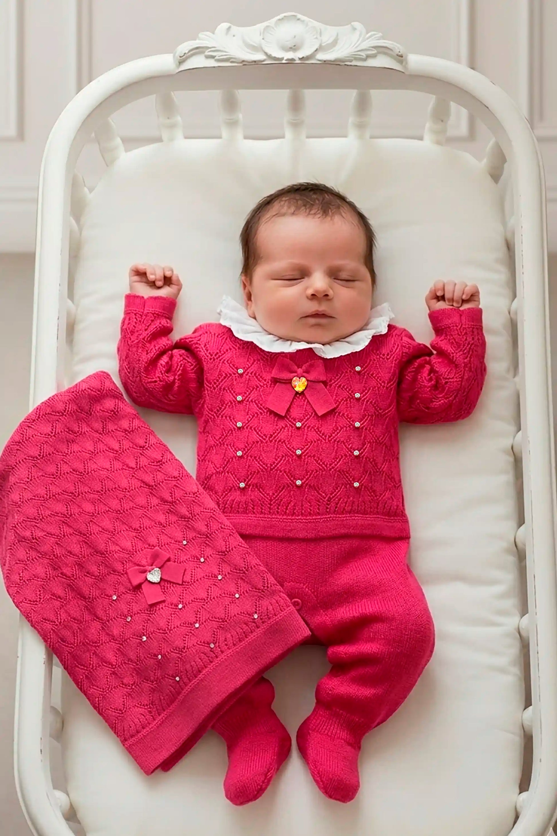 Macacão em Tricot para Maternidade Sofia Pink