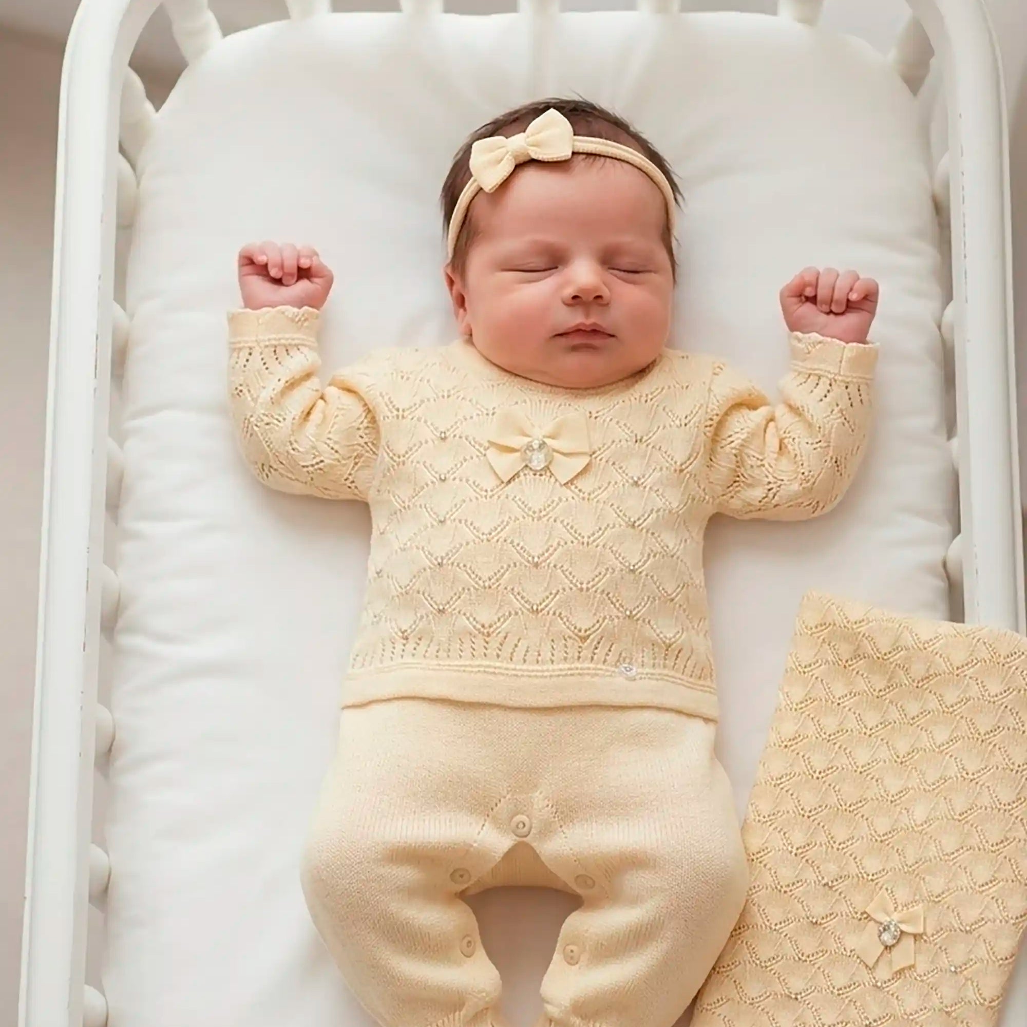 Macacão em Tricot para Maternidade Sofia Amarelo — foto 1