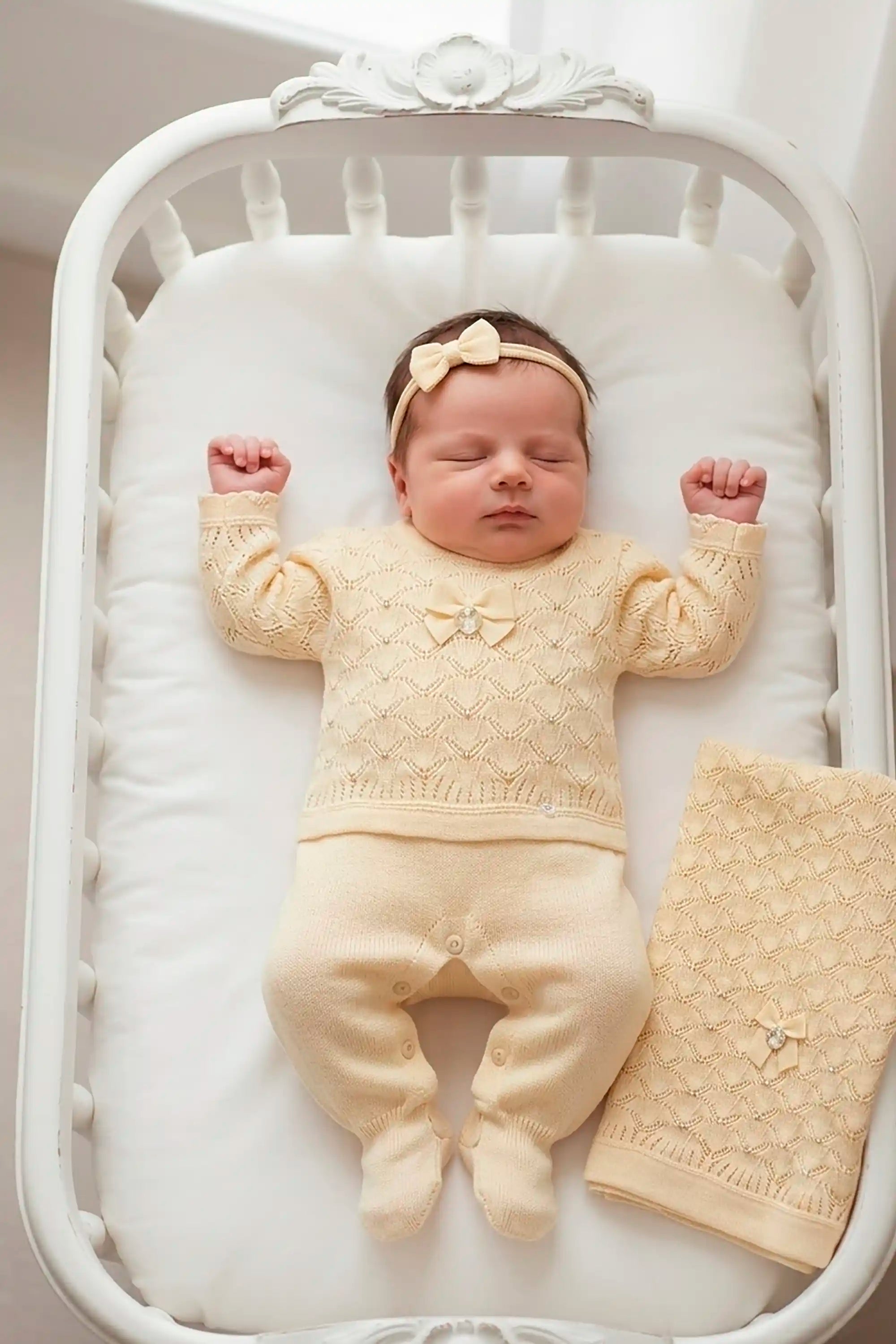 Macacão em Tricot para Maternidade Sofia Amarelo — foto 1