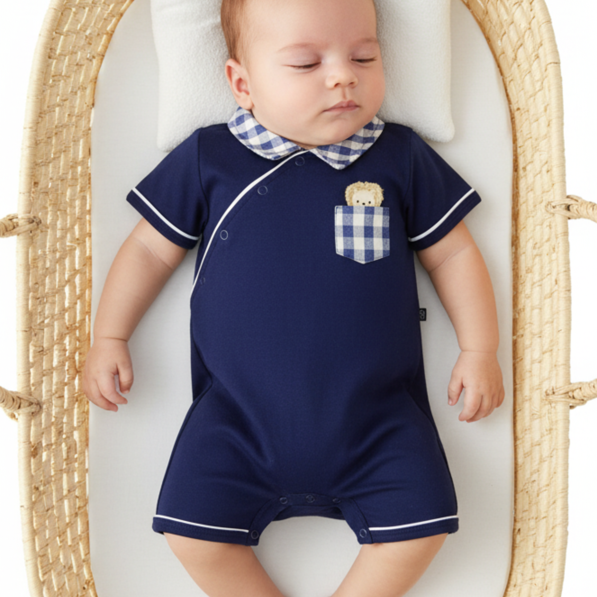 Macacão Curto Infantil Capri Marinho