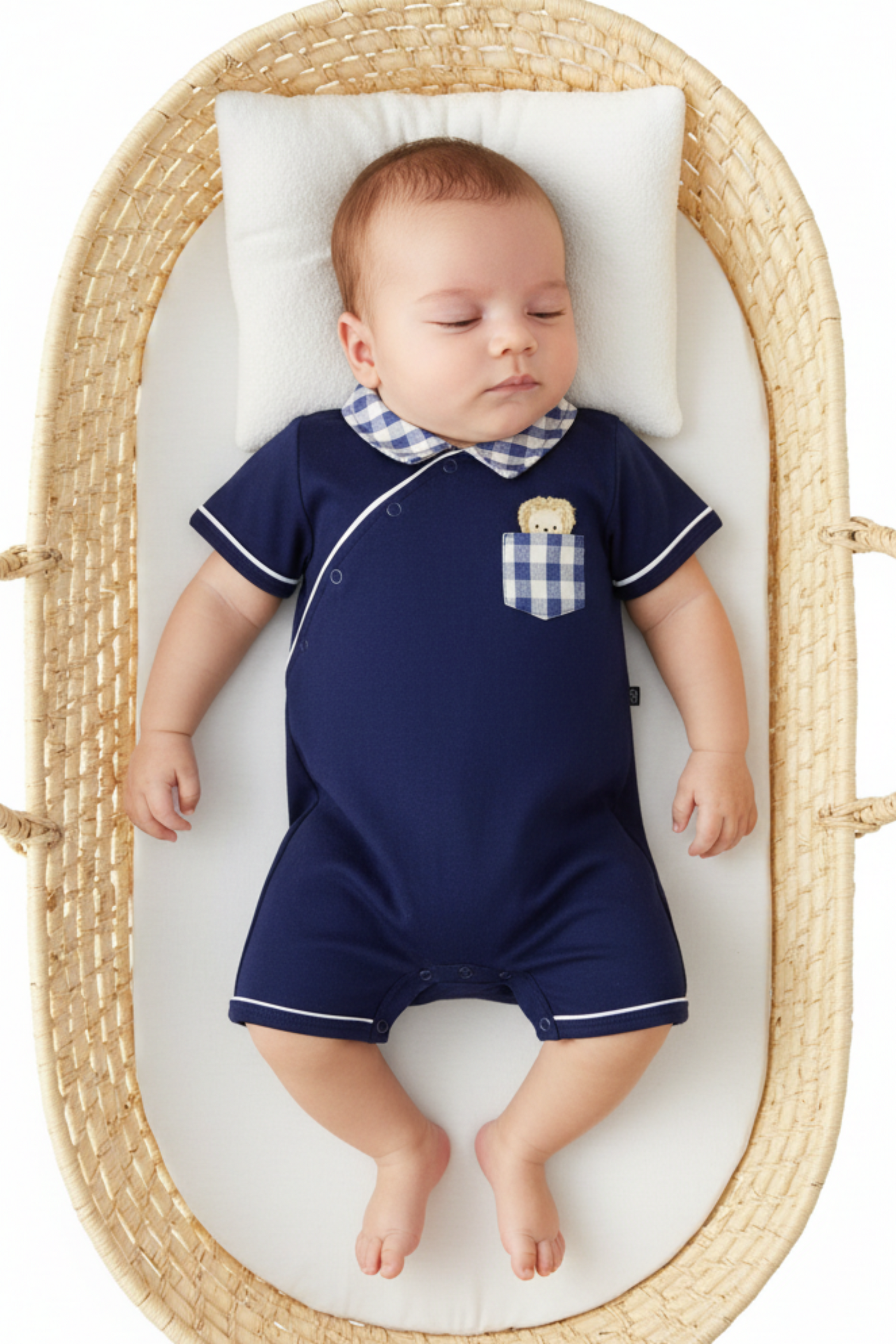 Macacão Curto Infantil Capri Marinho