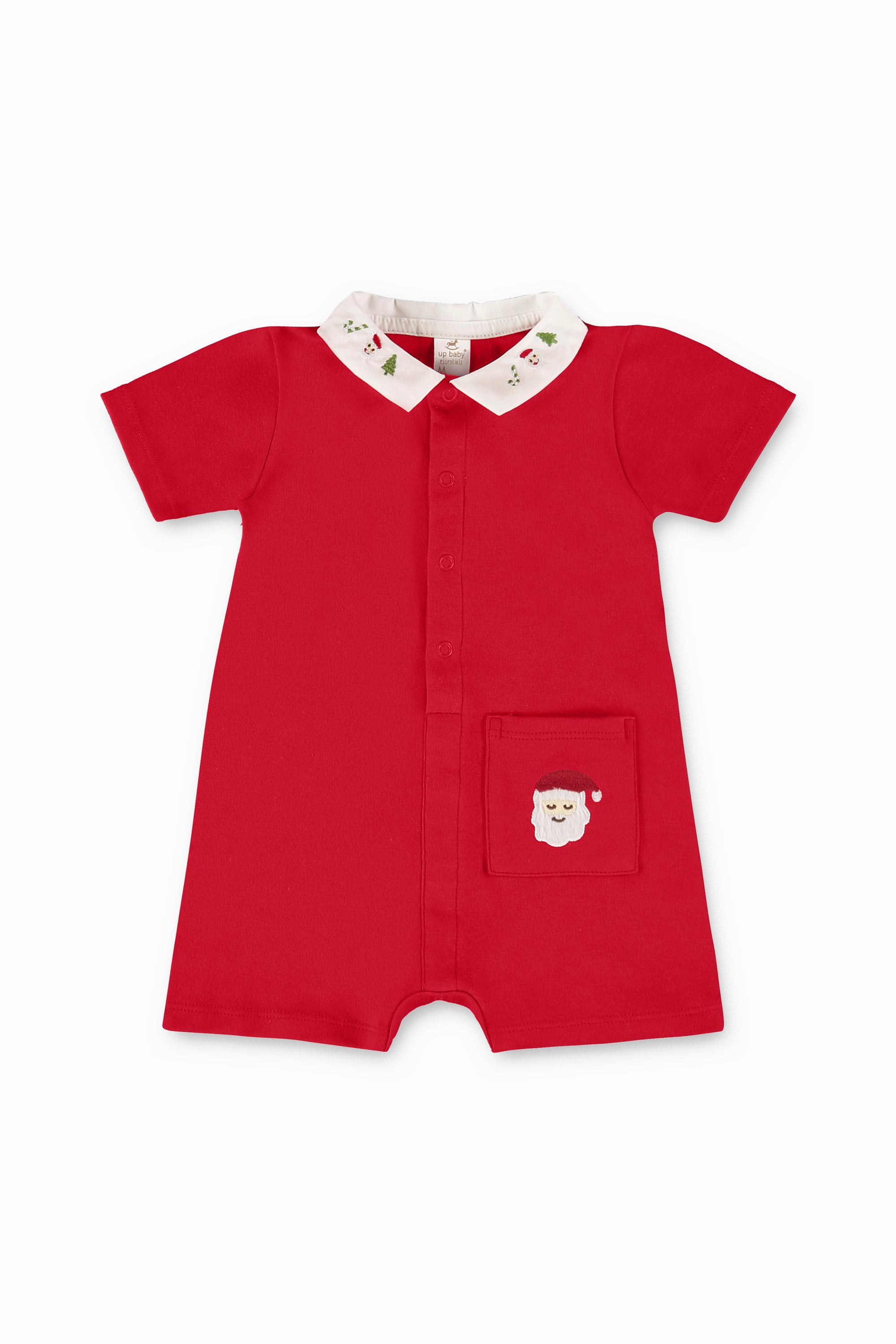 Macacão Noel Vermelho em Suedine Roupa Natalina para Bebê — foto 2