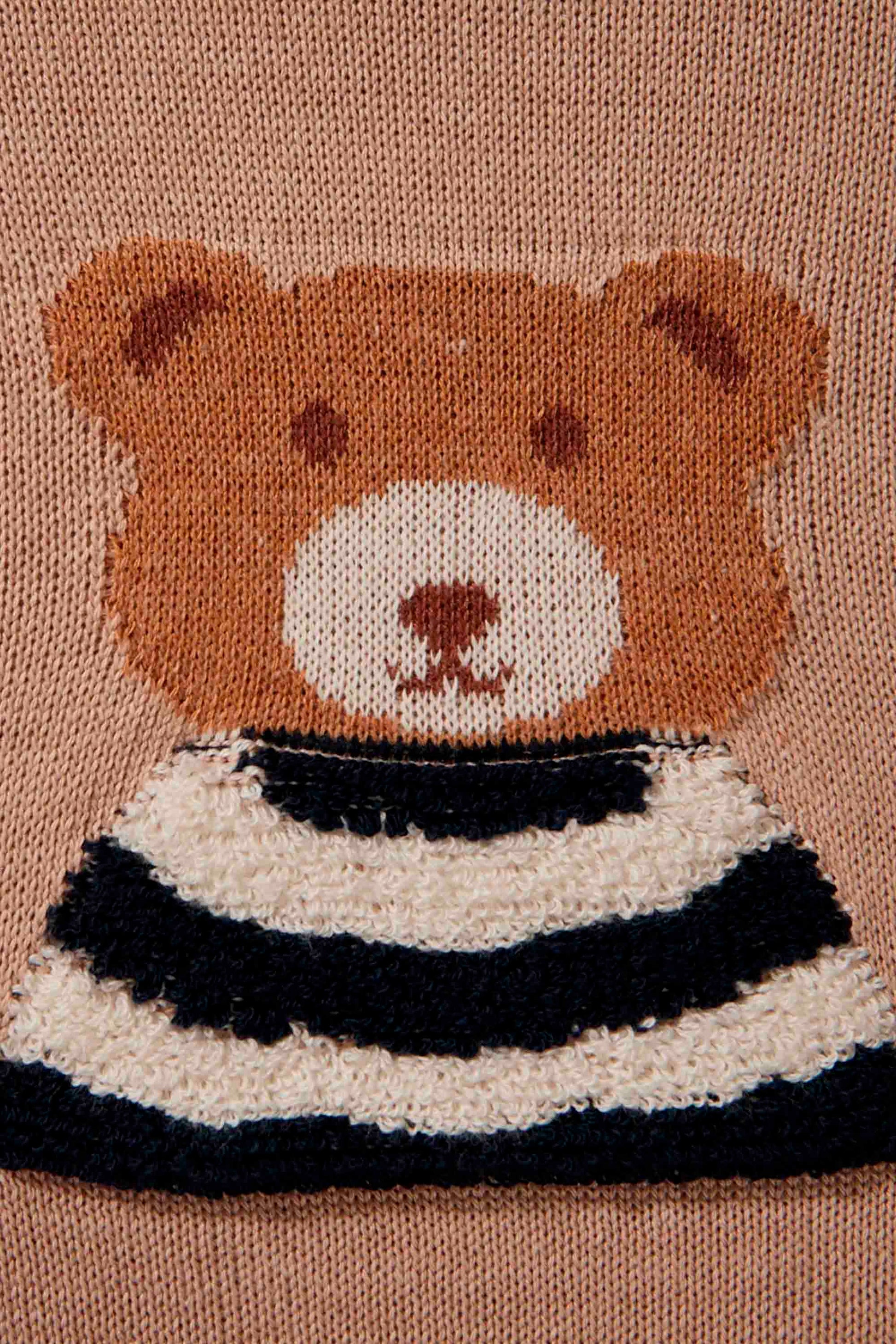 Malha em Tricot Infantil Ursinho Bege para Meninos — foto 4