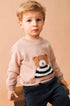 Malha em Tricot Infantil Ursinho Bege para Meninos — foto 1