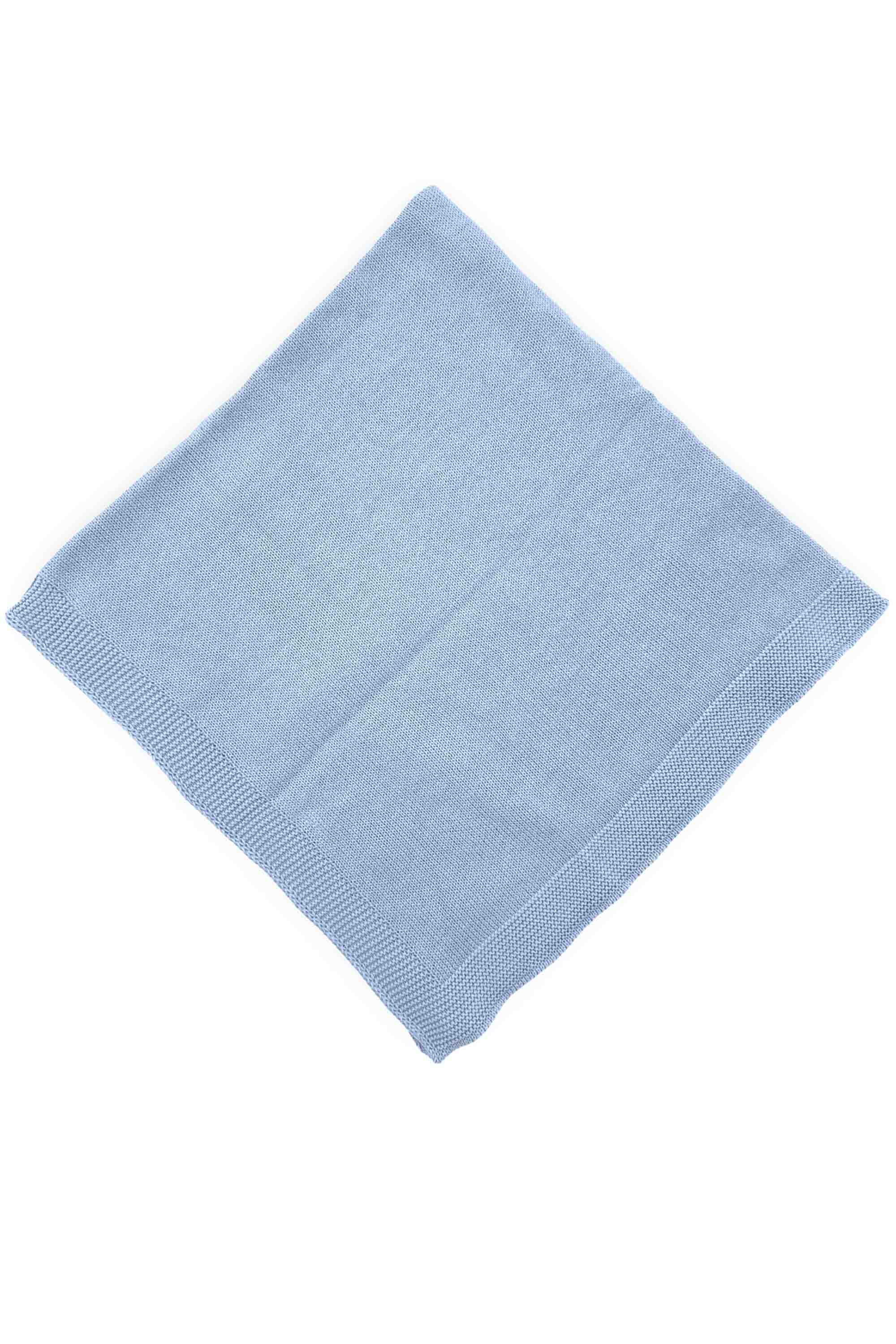 Manta Básica em Tricô para Maternidade Azul Claro — foto 1
