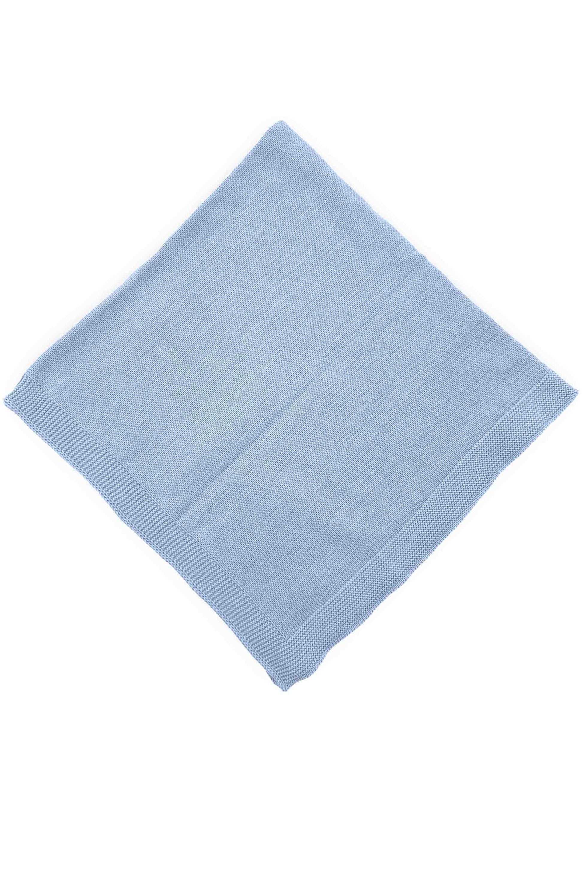 Manta Básica em Tricô para Maternidade Azul Claro — foto 1