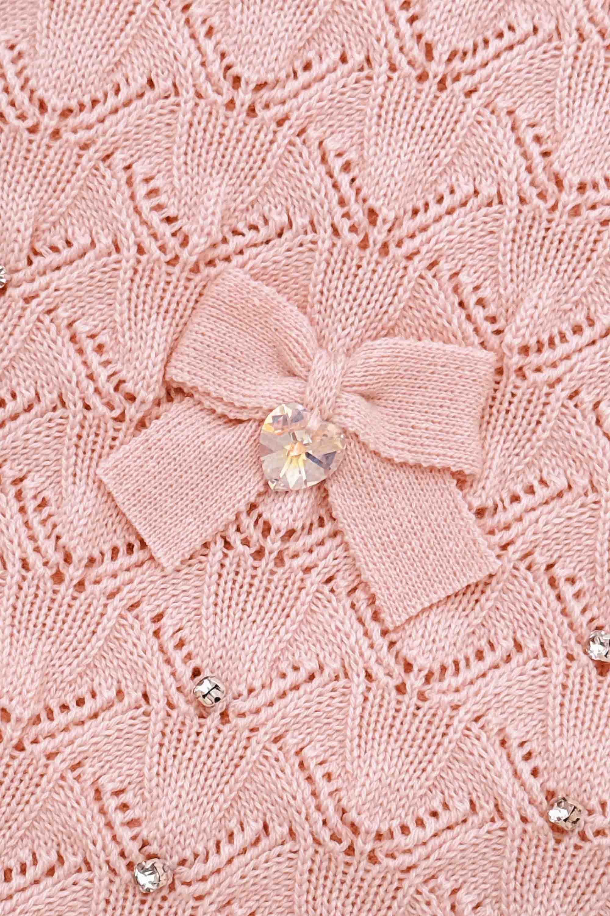 Manta em Tricot para Maternidade Folhas Sofia Rosa — foto 2