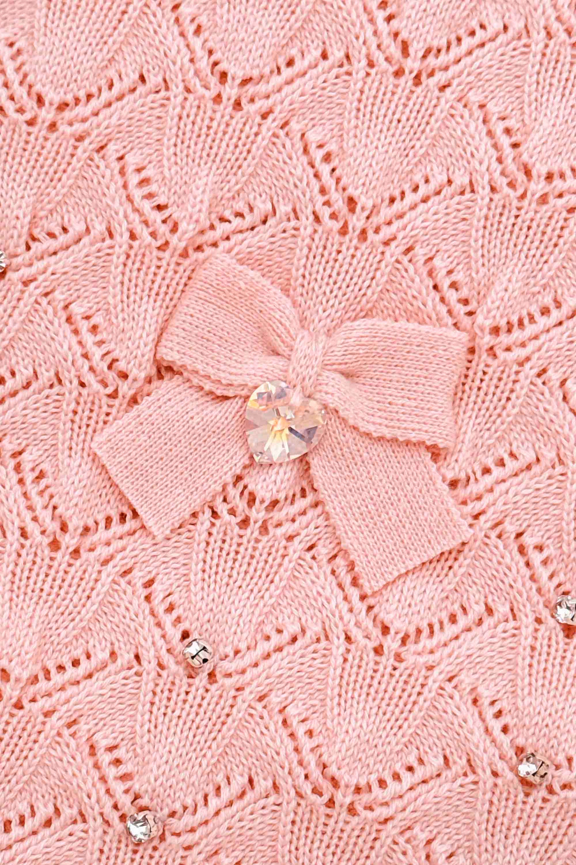 Manta em Tricot para Maternidade Folhas Sofia Rosa — foto 2