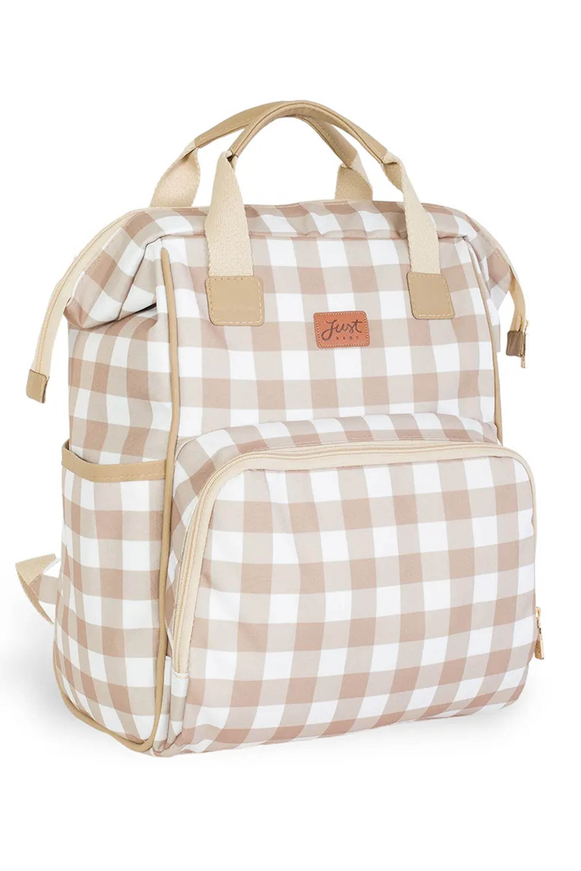 Mochila Multifuncional Maternidade Vichy Bege — foto 1