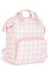 Mochila Multifuncional Maternidade Vichy Rosa — foto 1