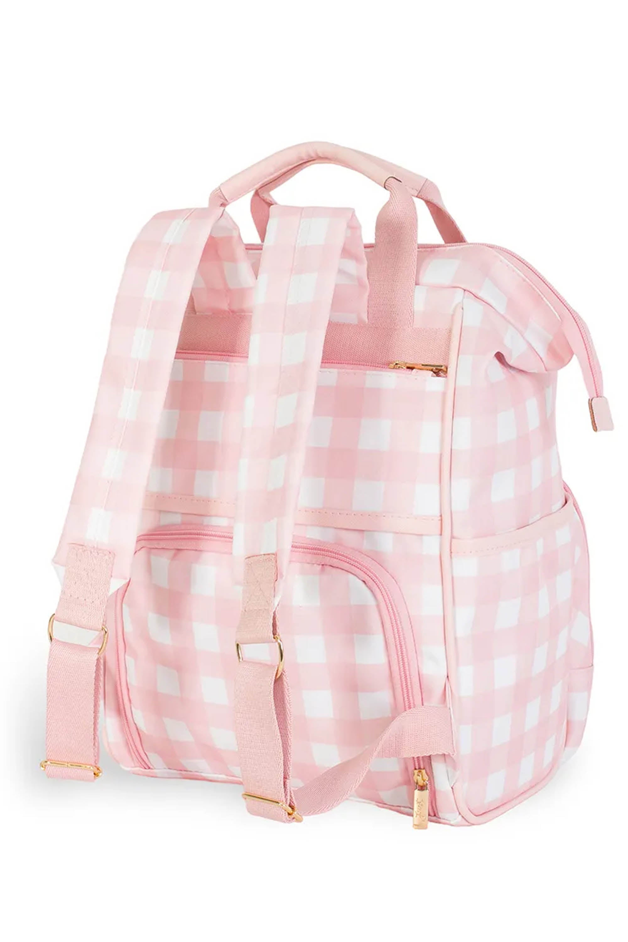 Mochila Multifuncional Maternidade Vichy Rosa — foto 2