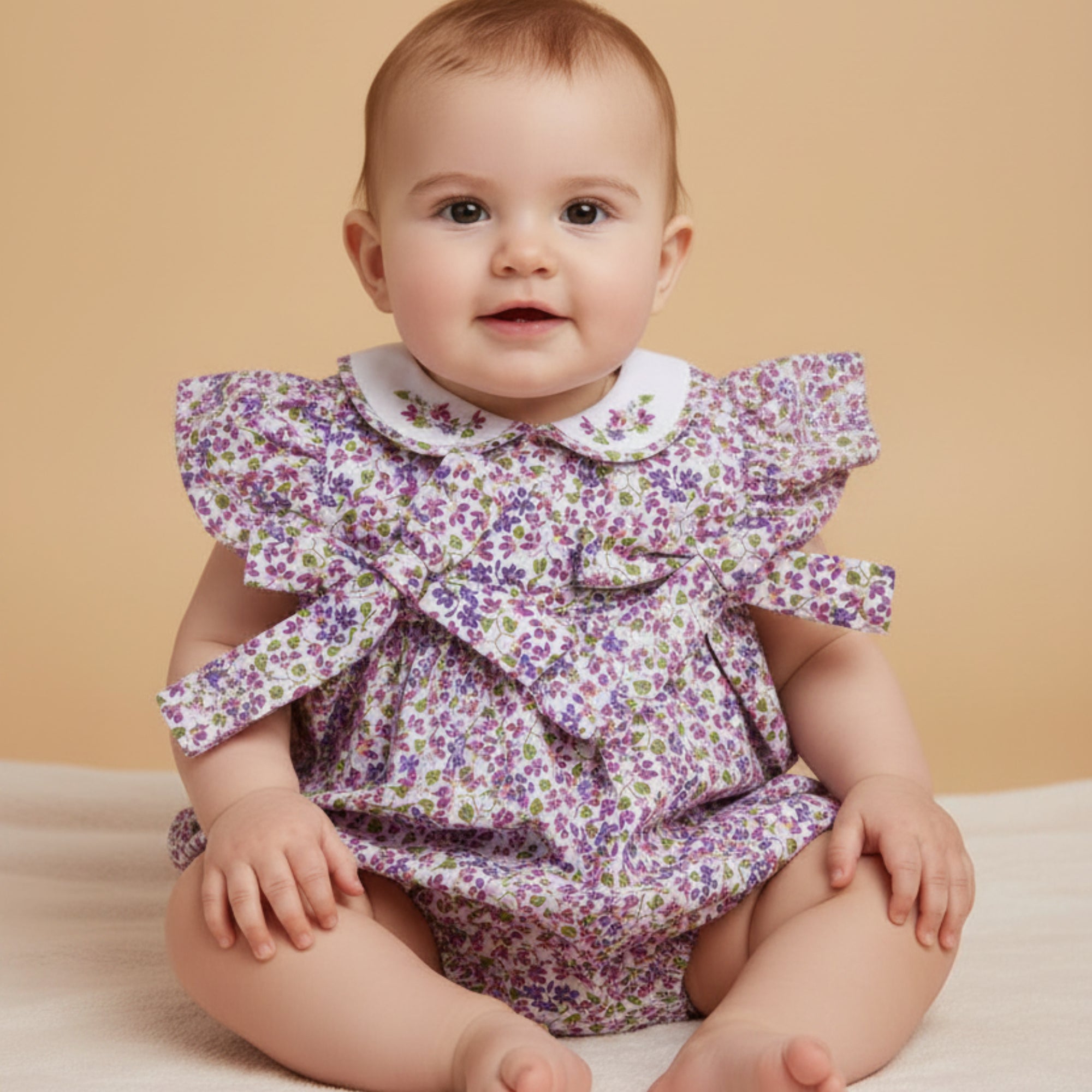 Romper Floral Liberty Exclusivo Petit Nini para Bebê — foto 1