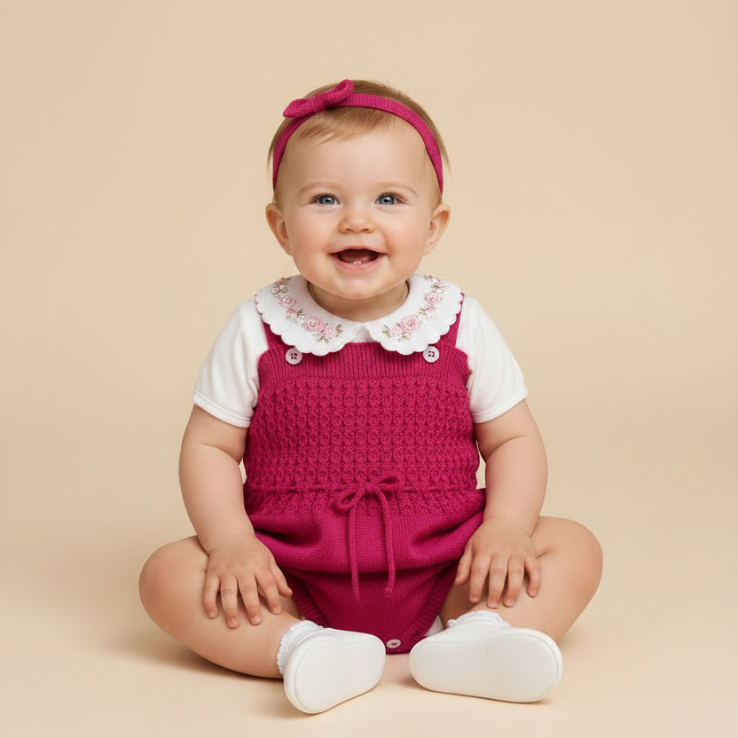 Romper em Tricot Abelha Pink