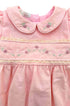 Romper Infantil de Linho Rosa com Bordados e Renda — foto 3