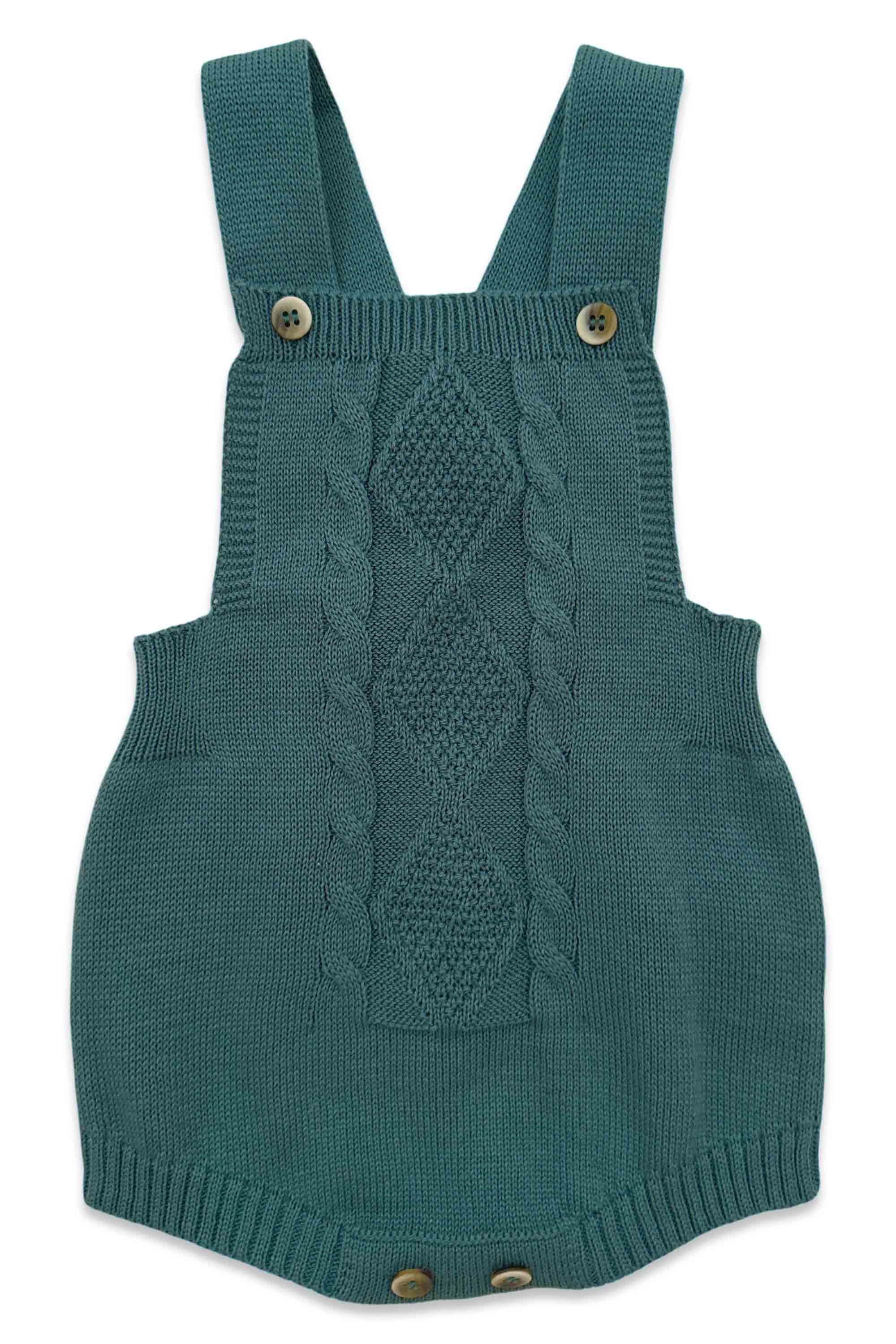 Romper em Tricô para Bebê Verde — foto 2