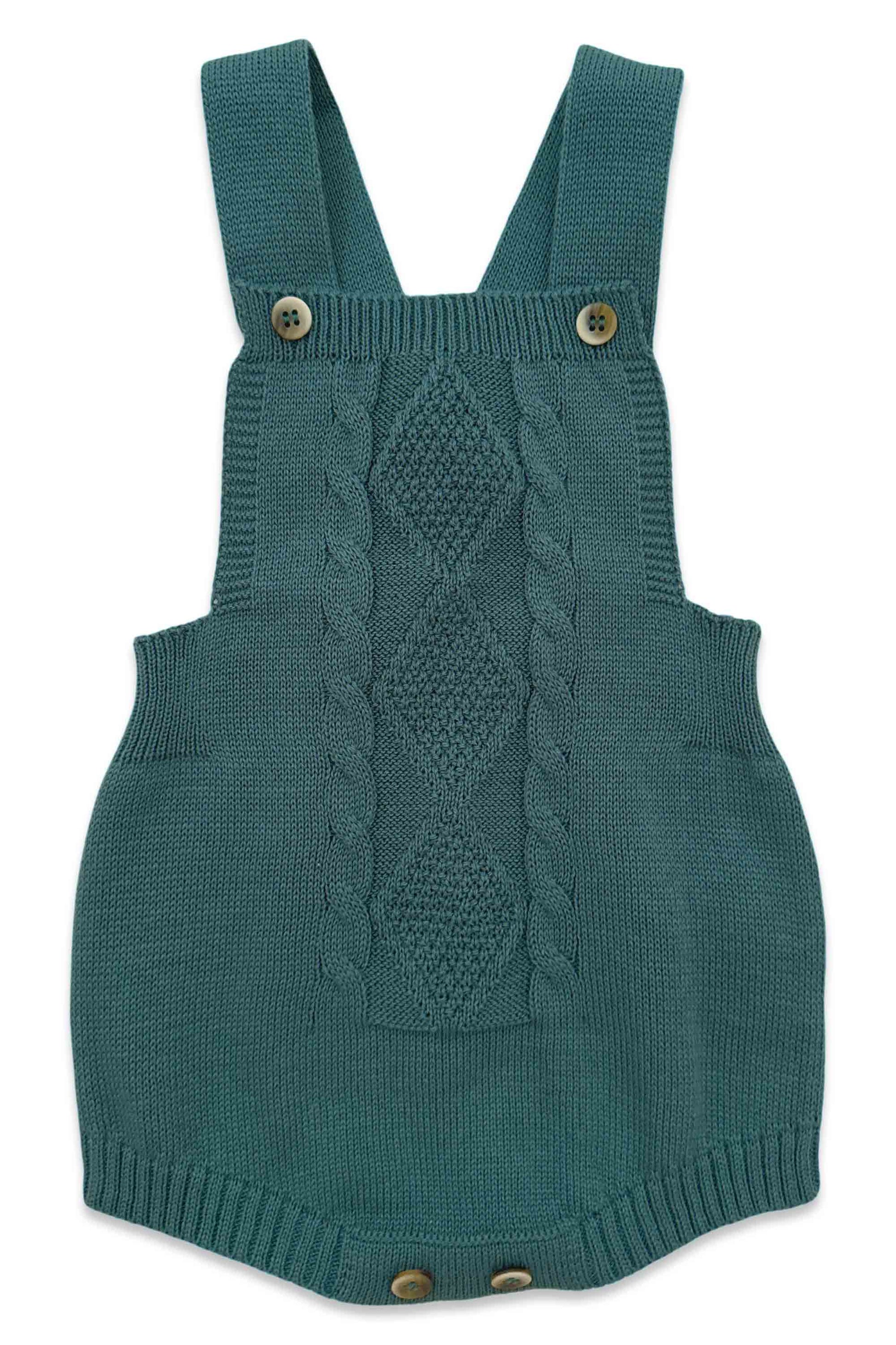 Romper em Tricô para Bebê Verde — foto 2