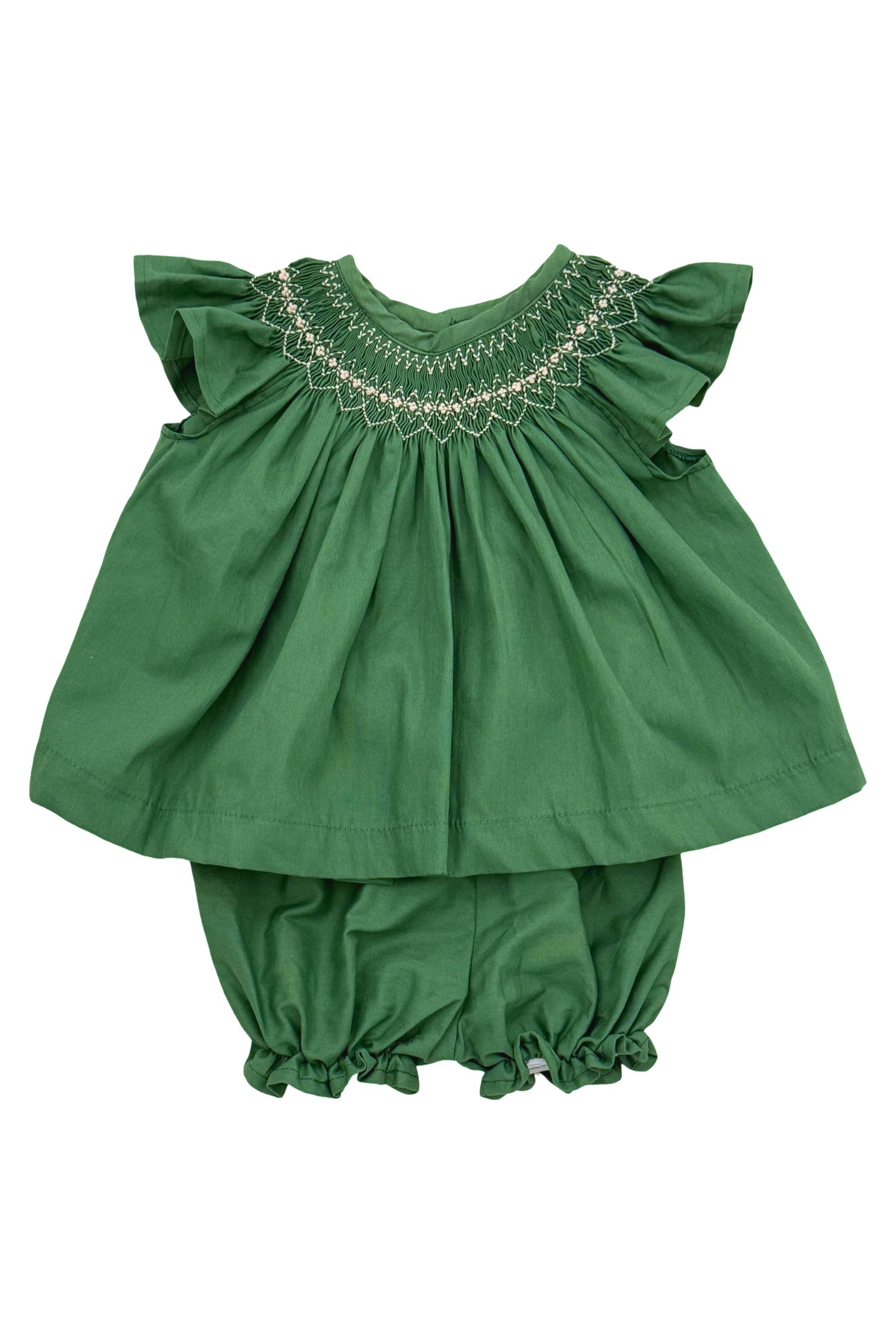 Vestido Bebê Russinho Casinha de Abelha Verde Escuro — foto 2