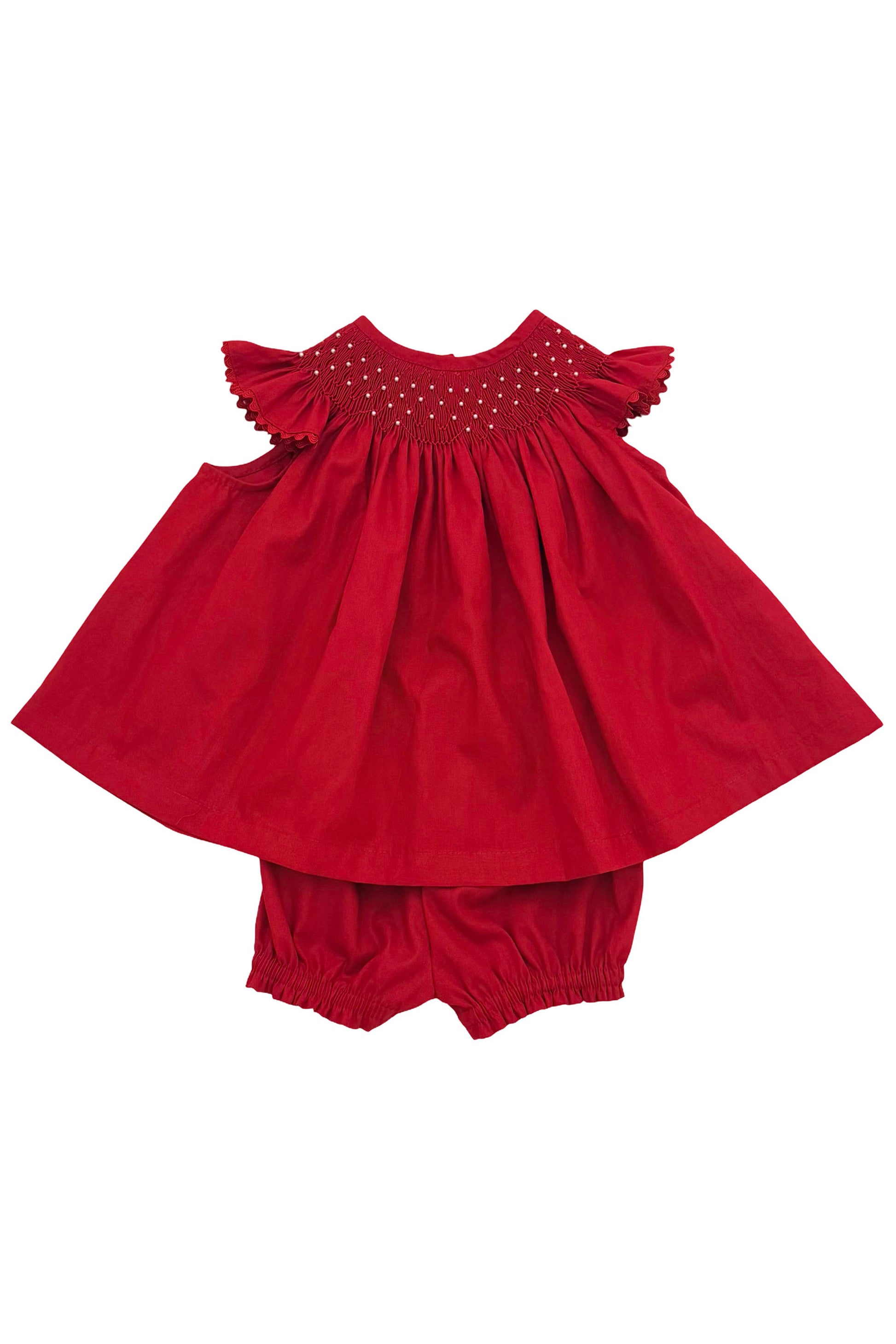 Vestido Bebê Russinho Amélie Vermelho Pérola