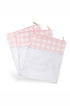 Kit com 3 Sacos Organizadores de Mala Impermeáveis Design Vichy Rosa — foto 1