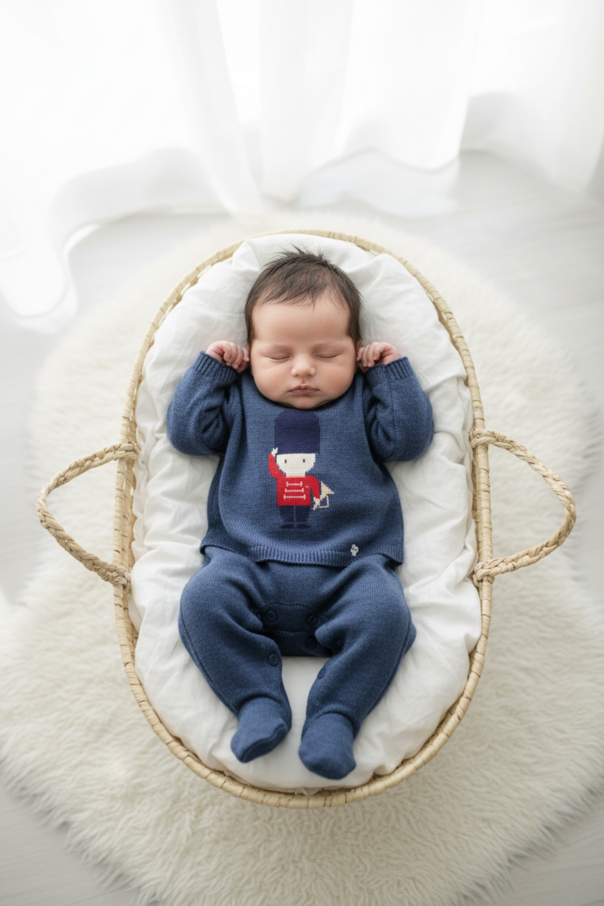 Macacão Maternidade Tricot Henry Soldadinho Índigo — foto 3