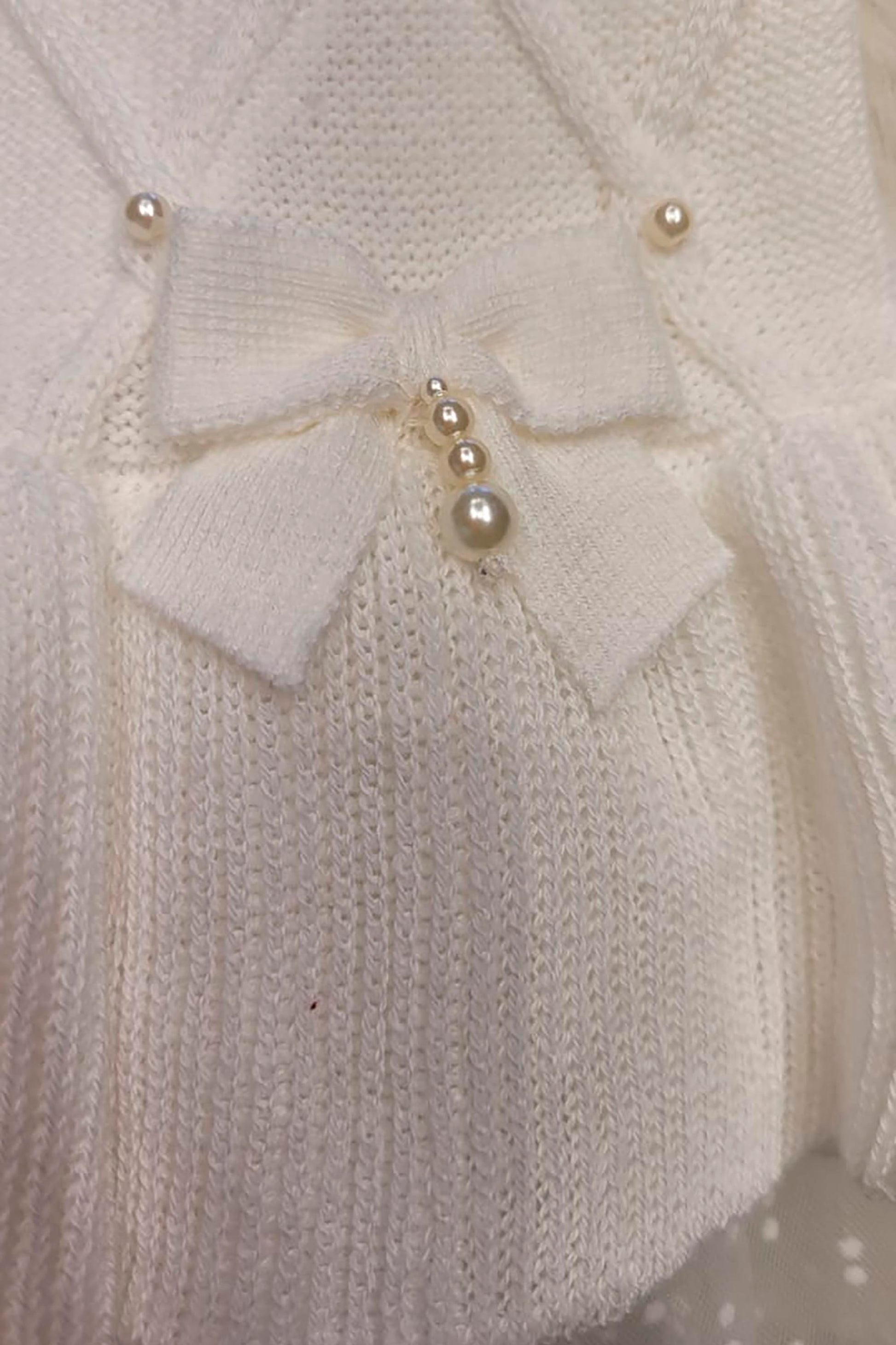 Saída de Maternidade Vestido Barra Renda Audrey Branco